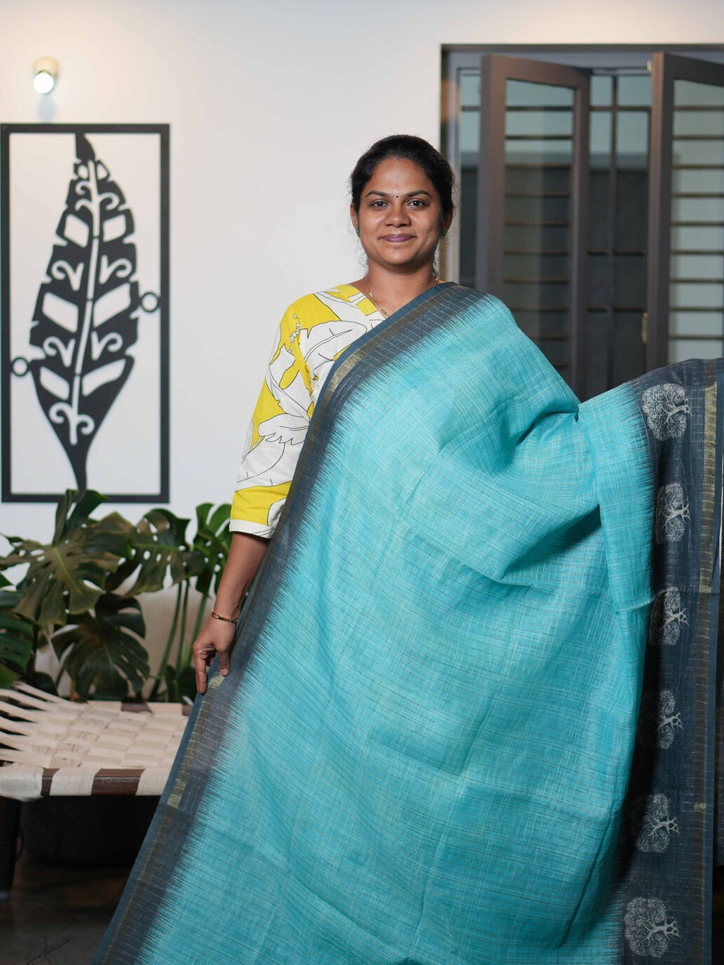 Linen Cotton Sarees Timeless Grace / SKU199 – 5
