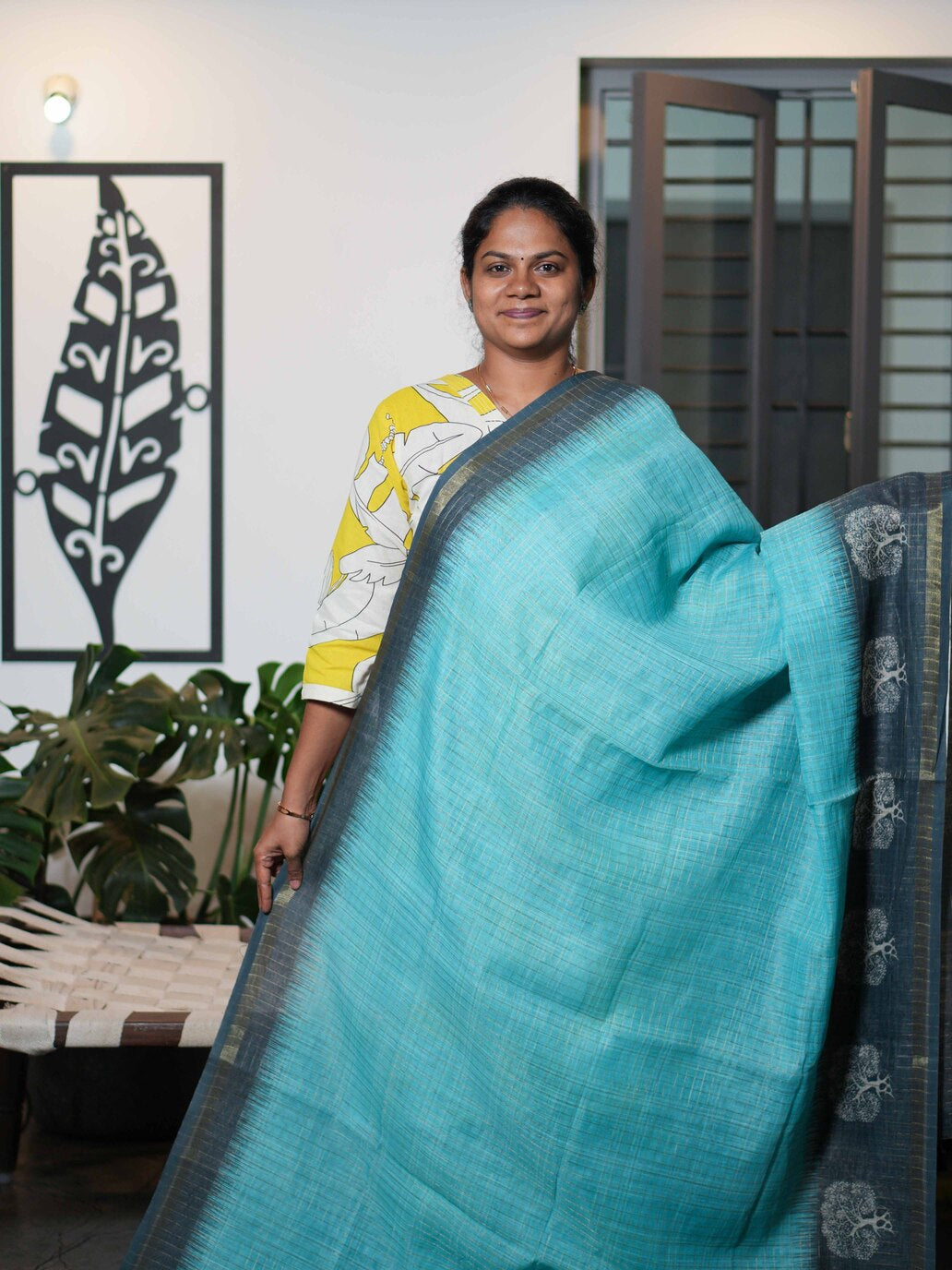 Linen Cotton Sarees Timeless Grace / SKU199 – 5