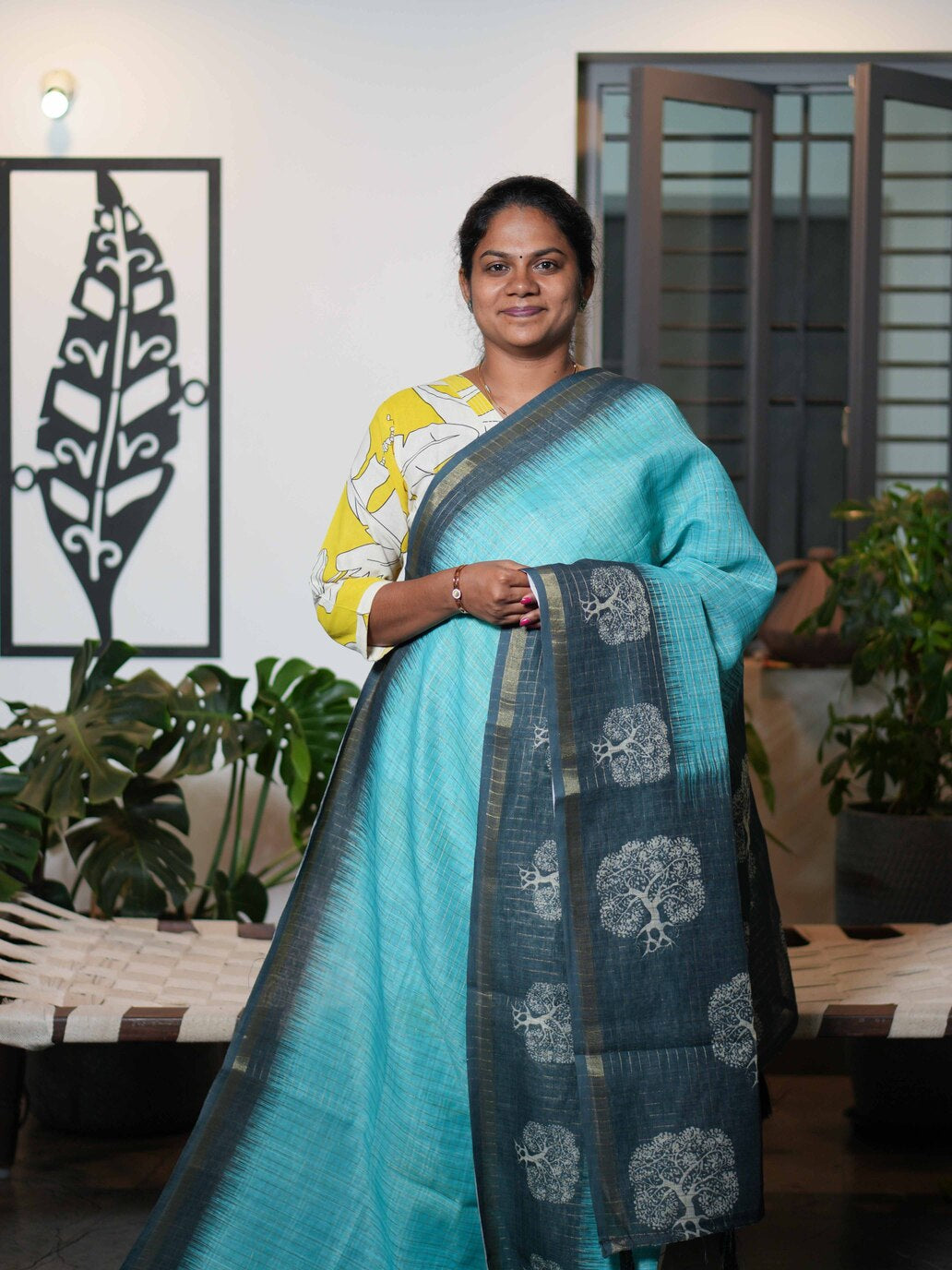 Linen Cotton Sarees Timeless Grace / SKU199 – 5