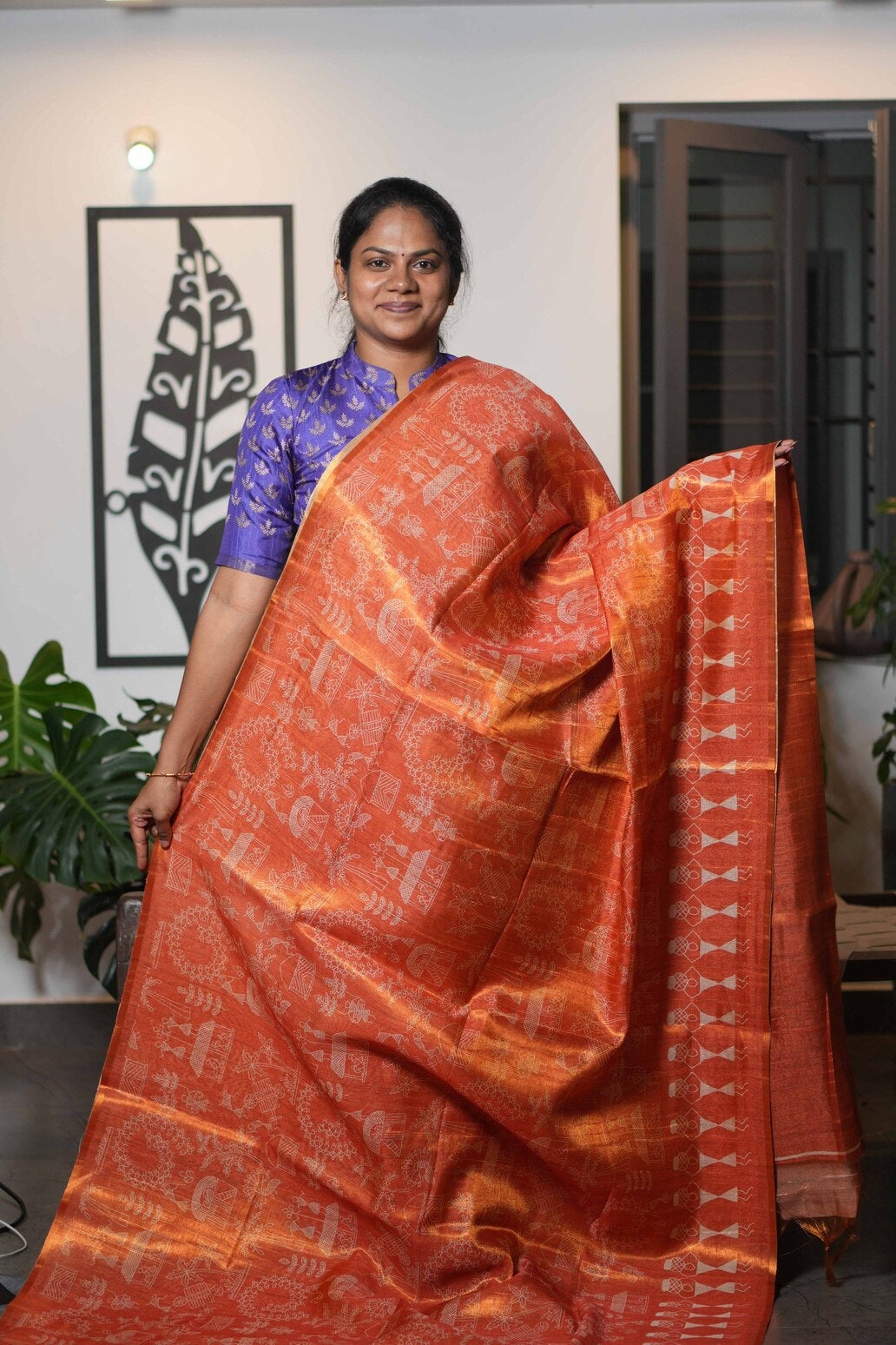 Tissue Tussar Sarees Shimmer Touch