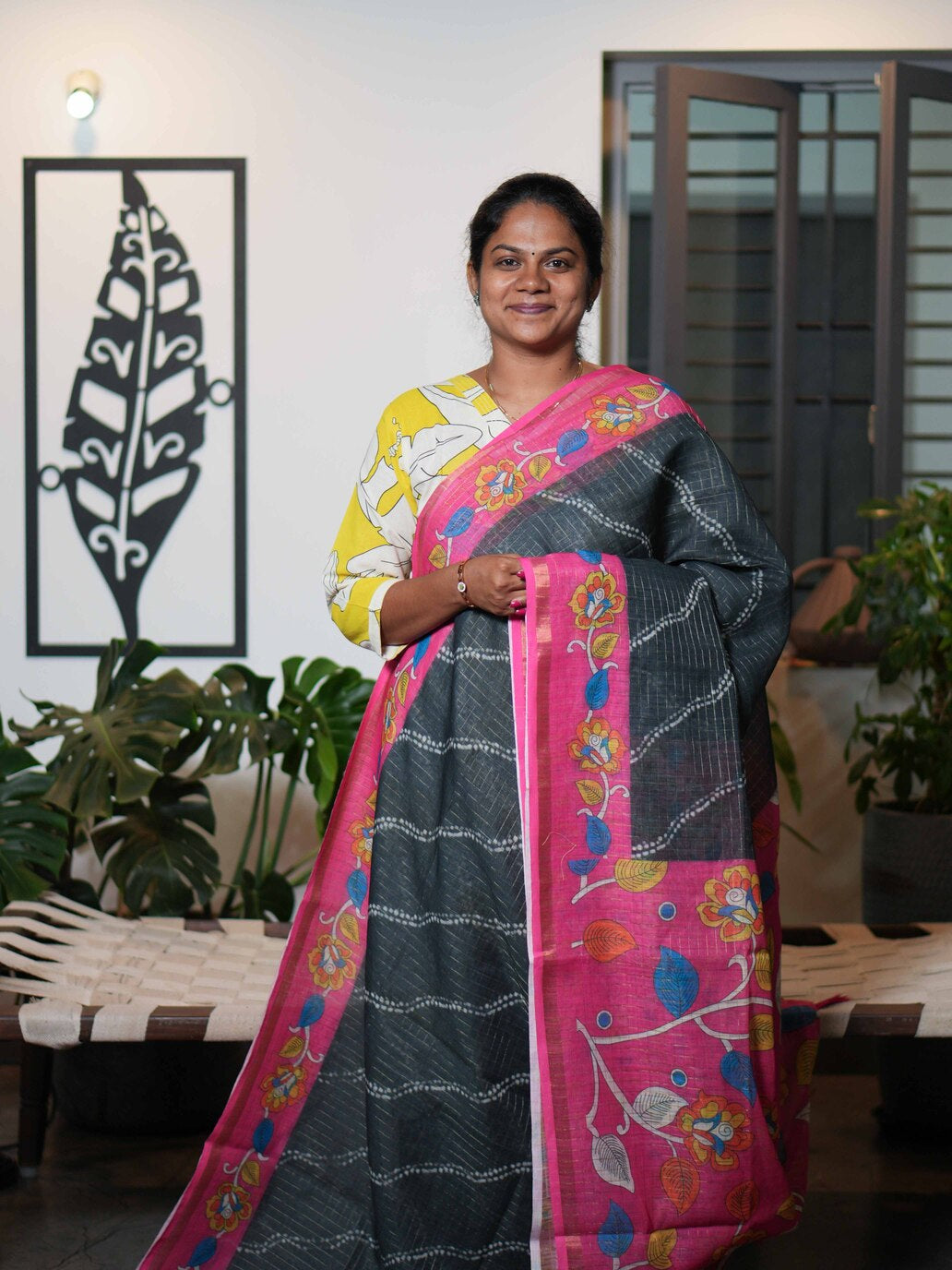 Linen Cotton Sarees Elegant Breeze / SKU199 – 2