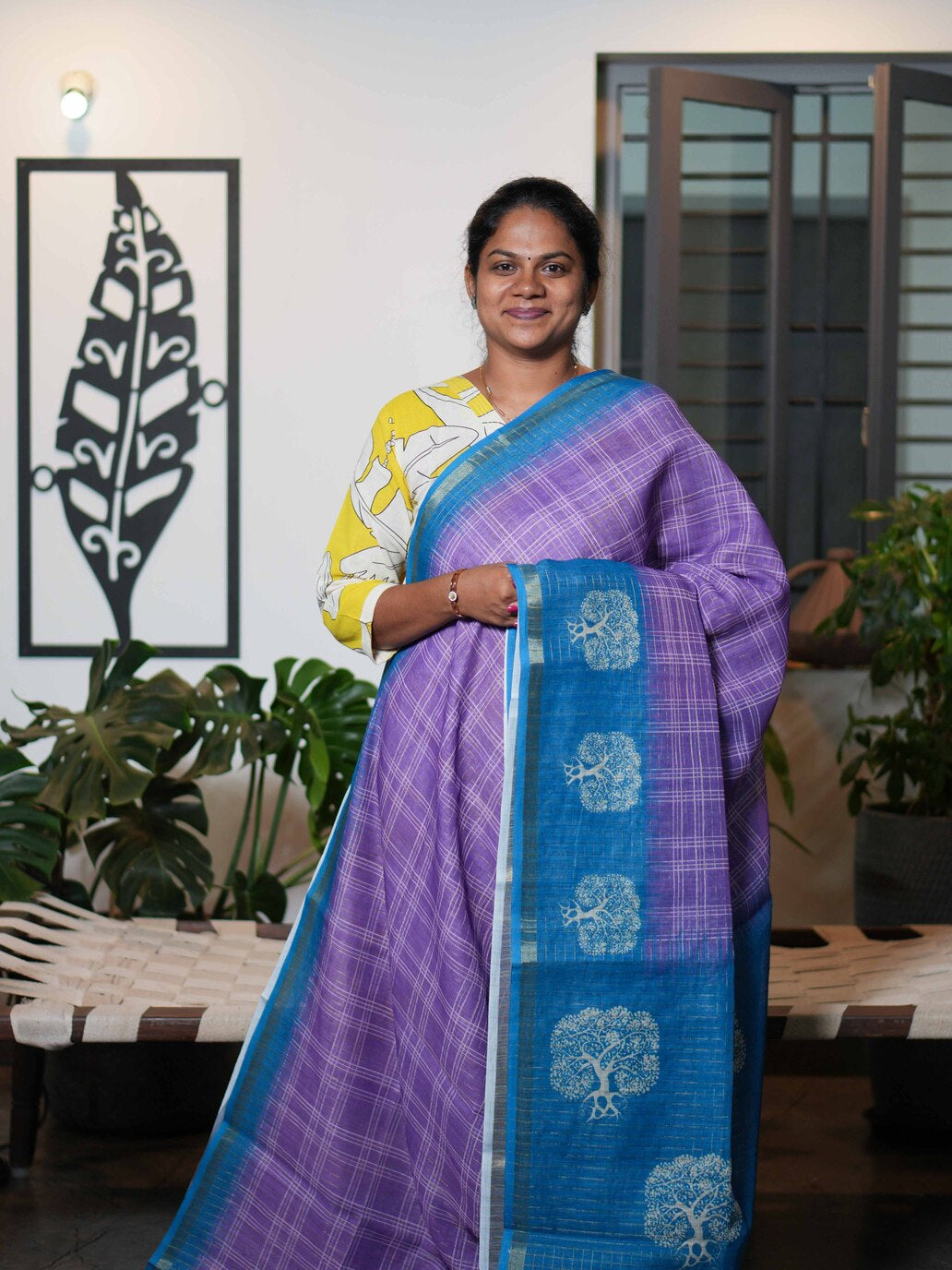 Linen Cotton Sarees Natural Elegance / SKU199 – 6