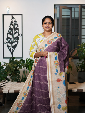 Linen Cotton Sarees Graceful Weave / SKU199 – 3