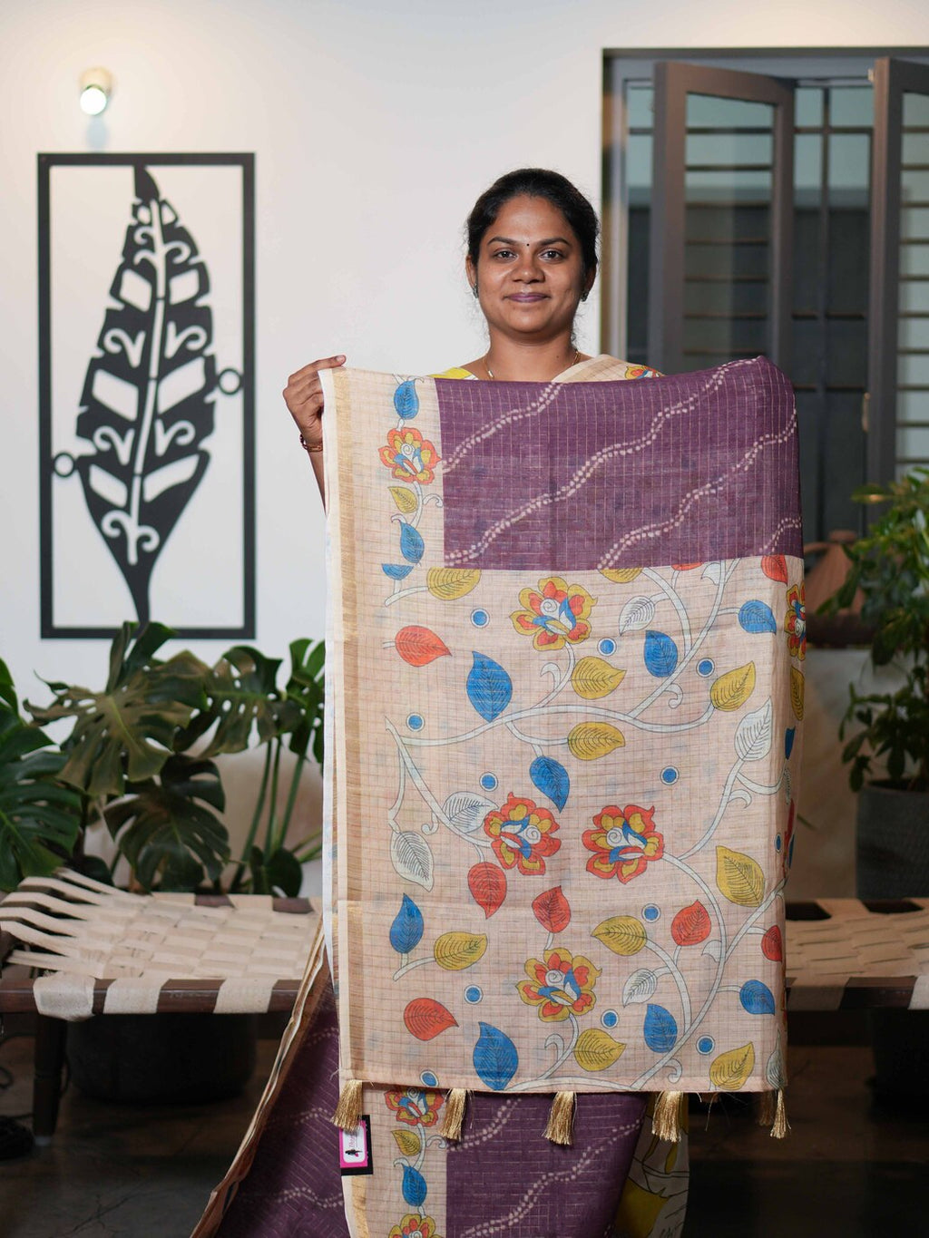Linen Cotton Sarees Graceful Weave / SKU199 – 3