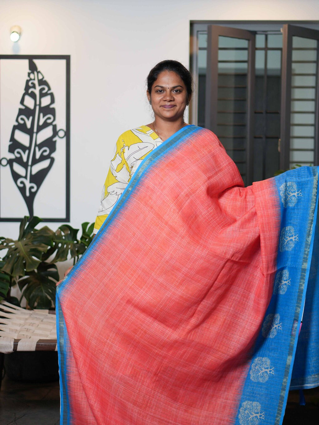 Linen Cotton Sarees Gentle Charm / SKU199 – 8