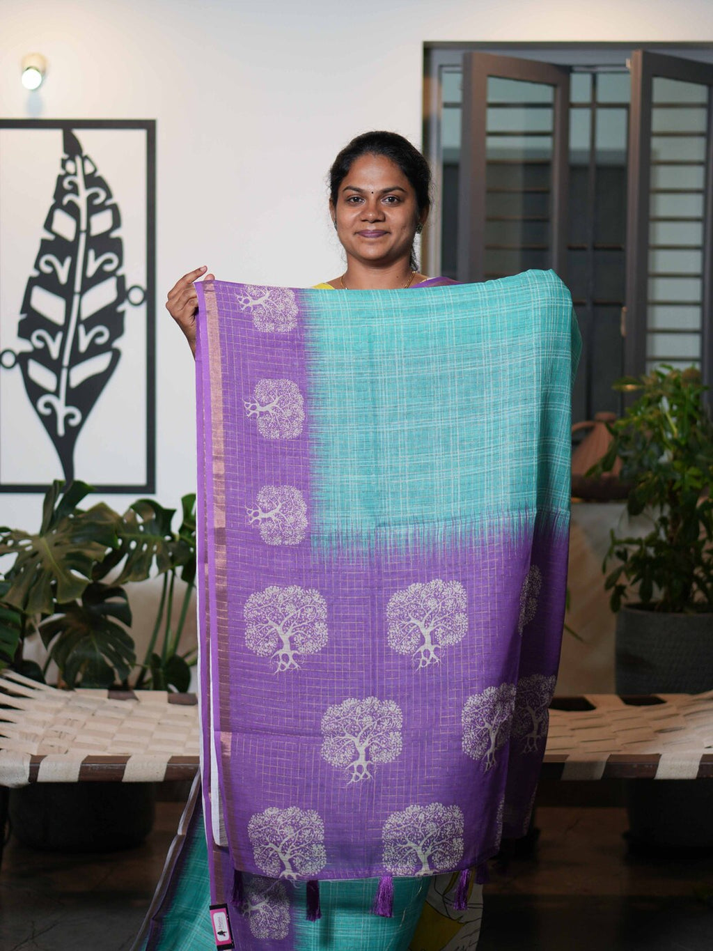 Linen Cotton Sarees Refined Style / SKU199 – 9