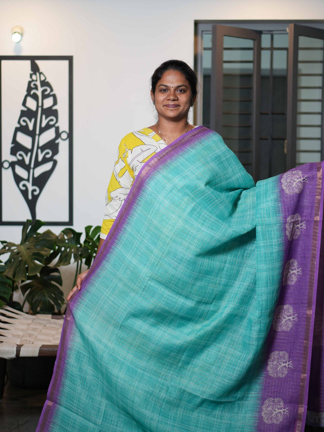 Linen Cotton Sarees Refined Style / SKU199 – 9