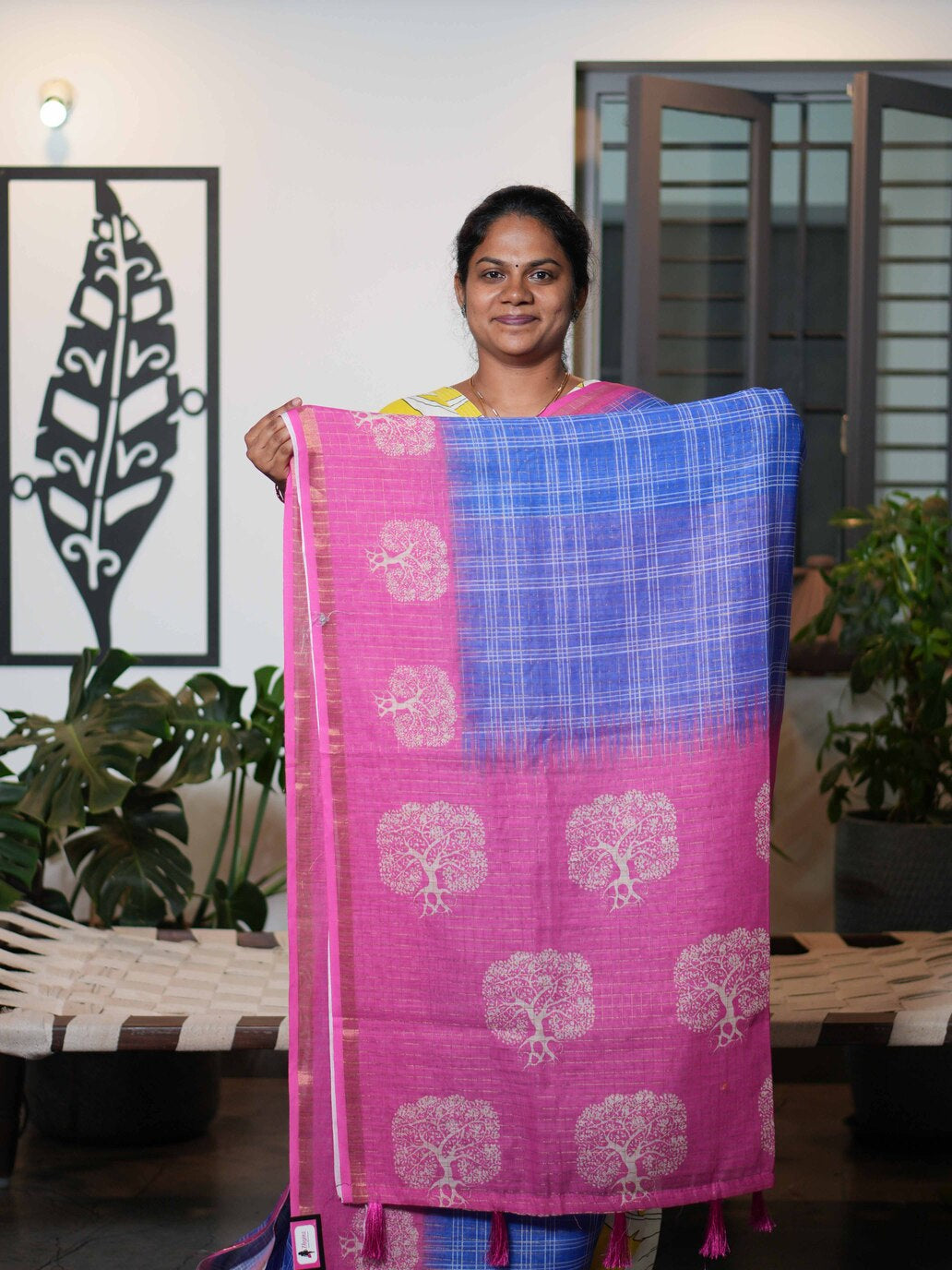Linen Cotton Sarees Elegant Harmony / SKU199 – 10