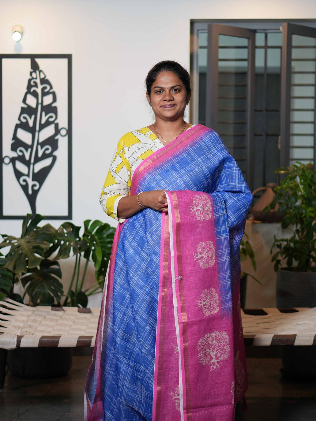 Linen Cotton Sarees Elegant Harmony / SKU199 – 10