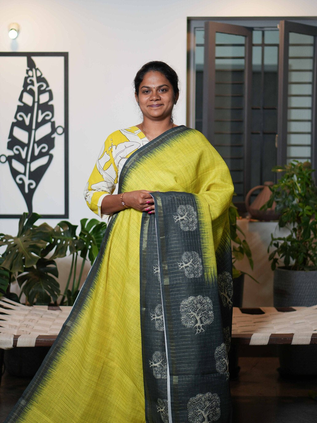 Linen Cotton Sarees Heritage Touch / SKU199 – 11