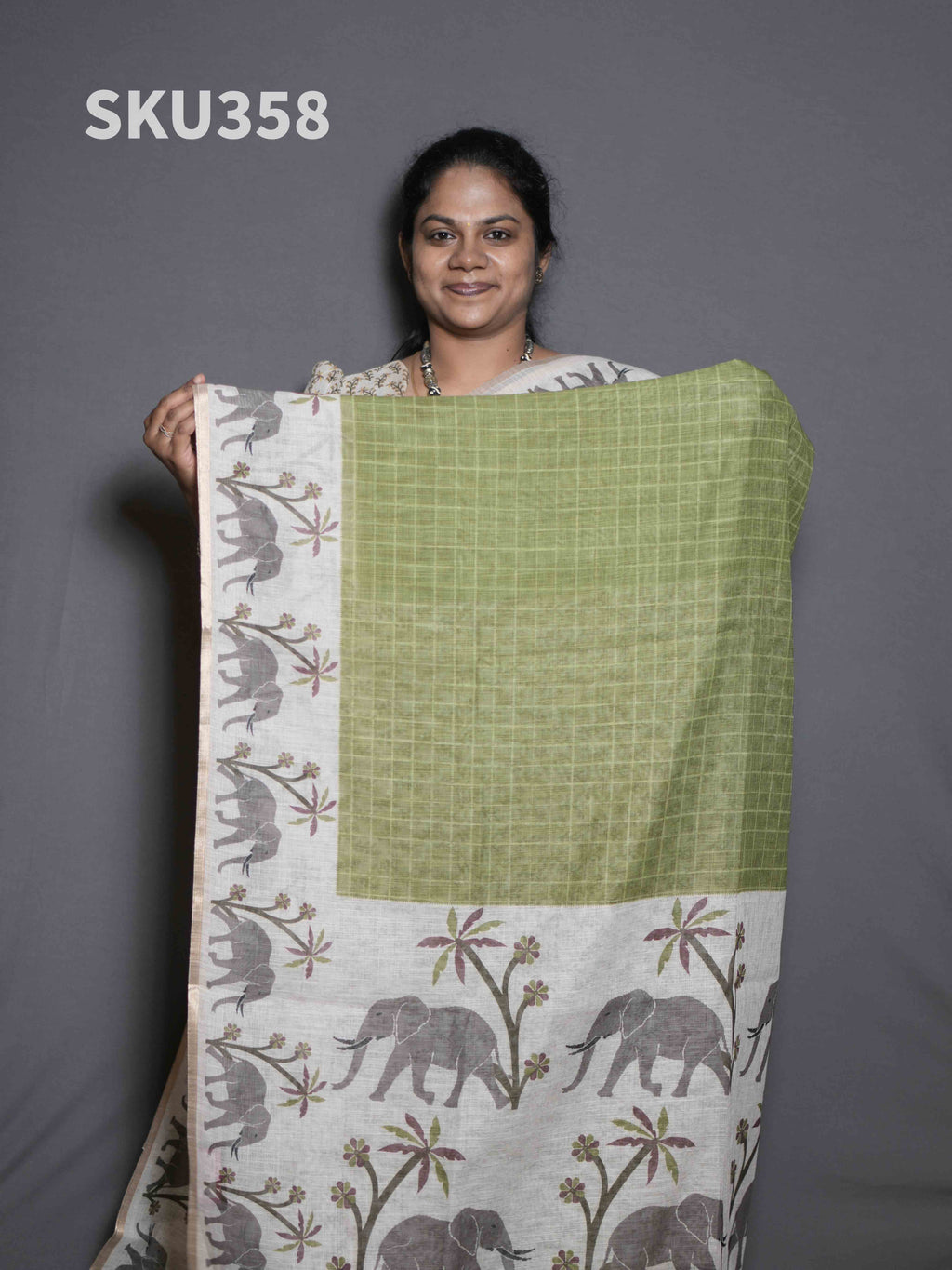 Linen Cotton Sarees Classic Charm / SKU358 – 2