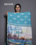 Printed Linen Sarees Subtle Grace / SKU346 – 6