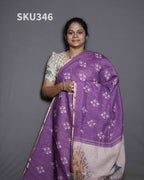 Printed Linen Sarees Refined Texture / SKU346 – 12