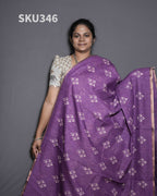 Printed Linen Sarees Refined Texture / SKU346 – 12