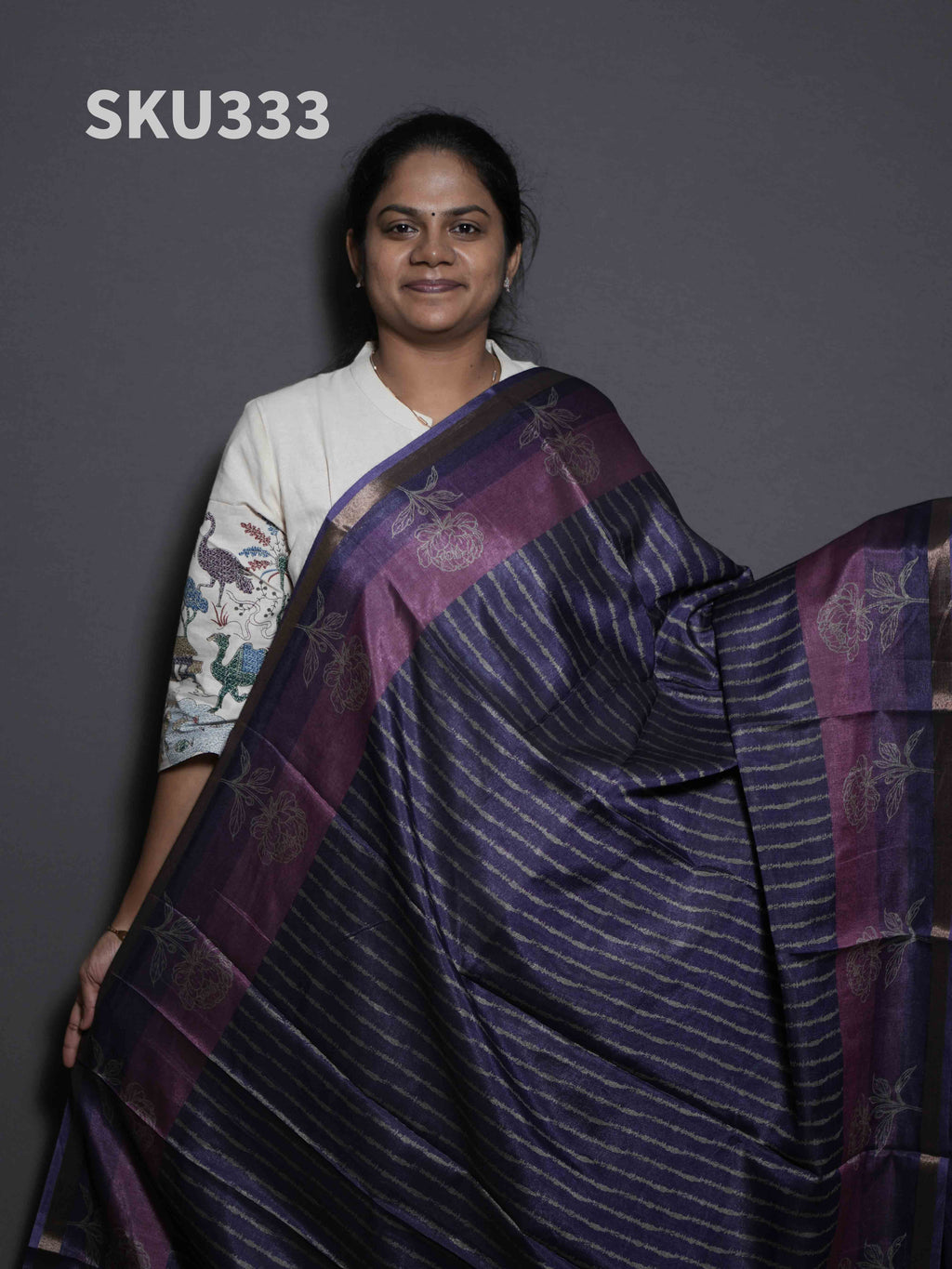 Printed Kadhi Cotton Sarees Classic Prints / SKU333 – 1