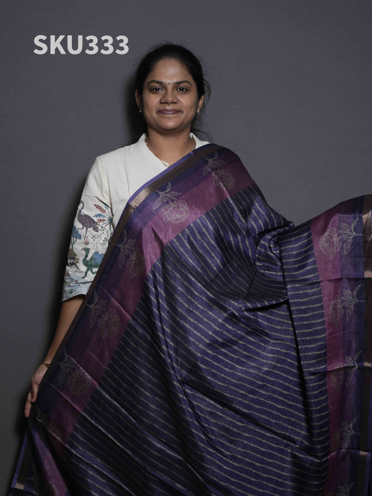 Printed Kadhi Cotton Sarees Classic Prints / SKU333 – 1