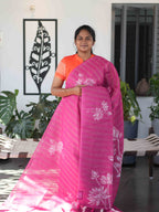 Linen Jari Sarees  / SKU263 – 1