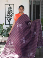 Linen Jari Sarees  / SKU263 – 2