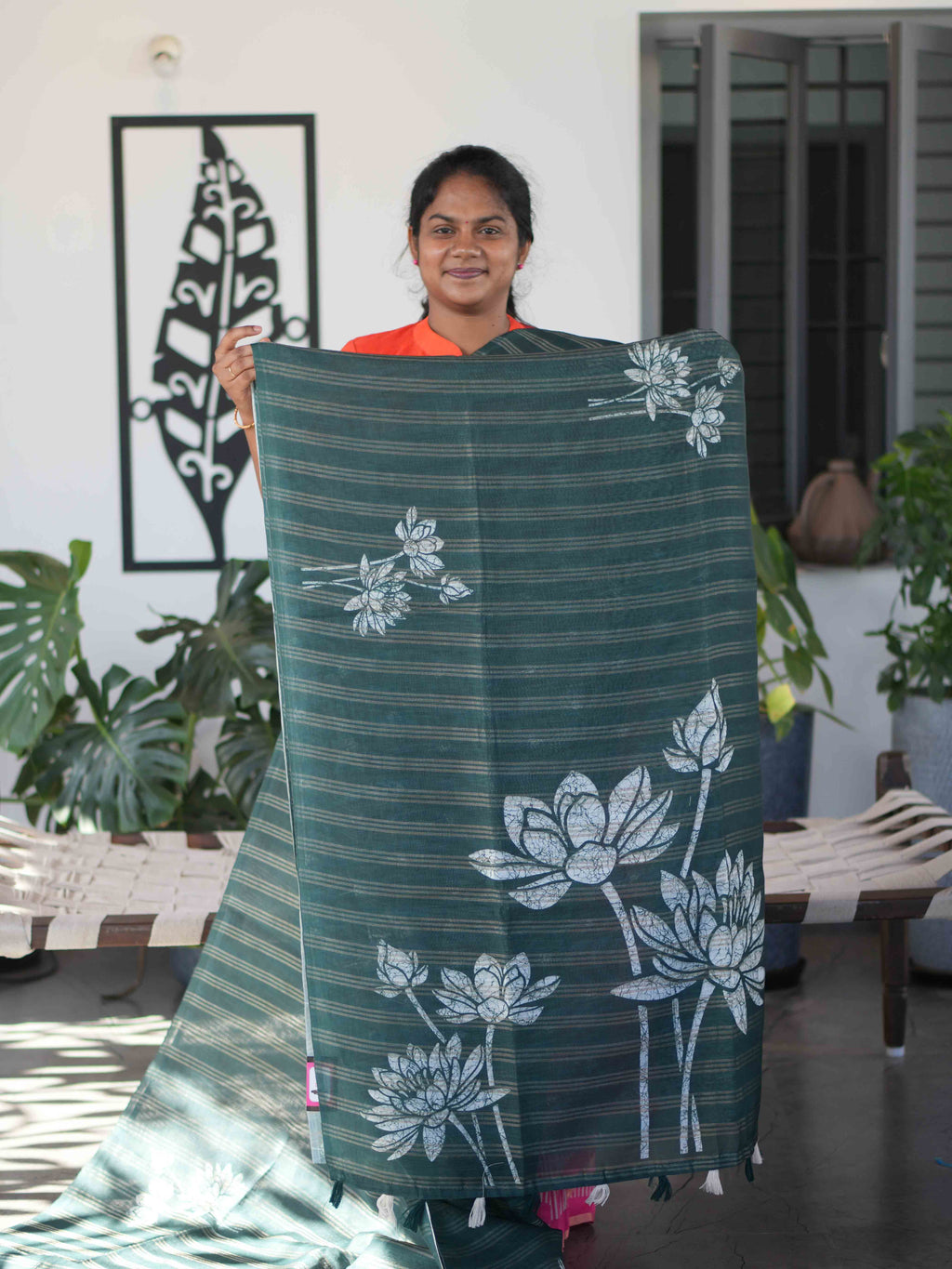 Linen Jari Sarees  / SKU263 – 3