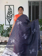 Linen Jari Sarees  / SKU263 – 4