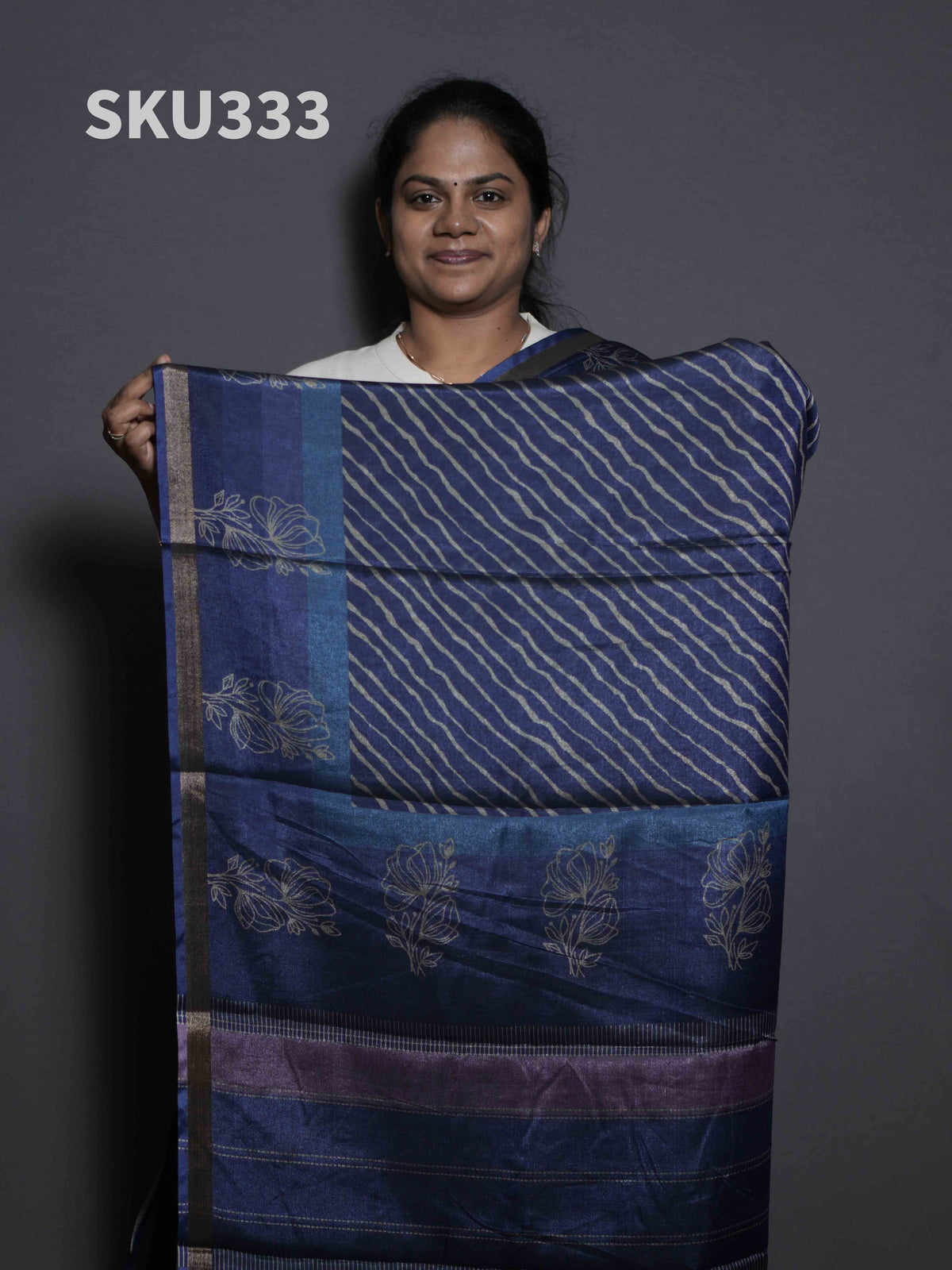Printed Kadhi Cotton Sarees Artistic Prints / SKU333 – 7