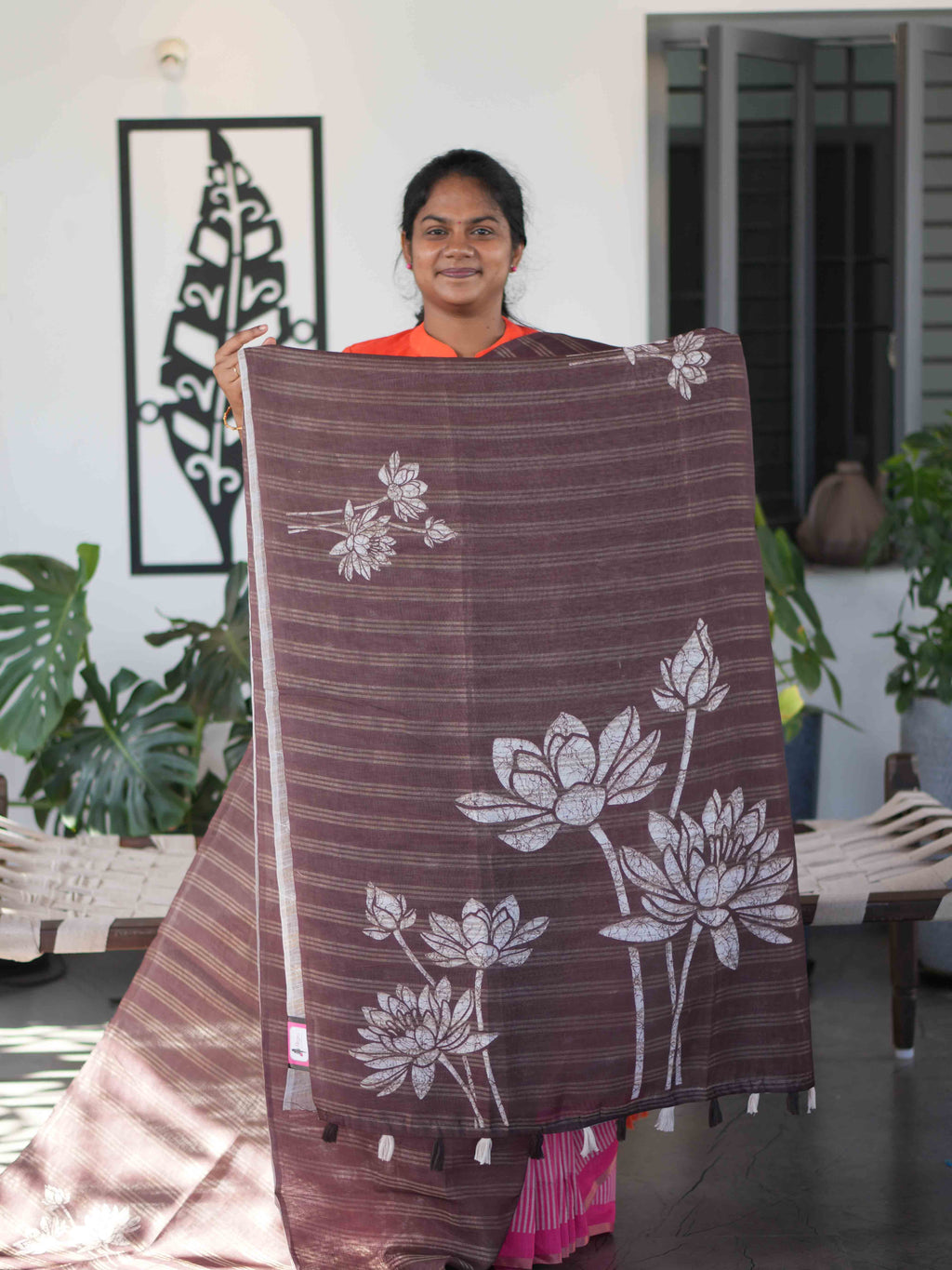 Linen Jari Sarees  / SKU263 – 5