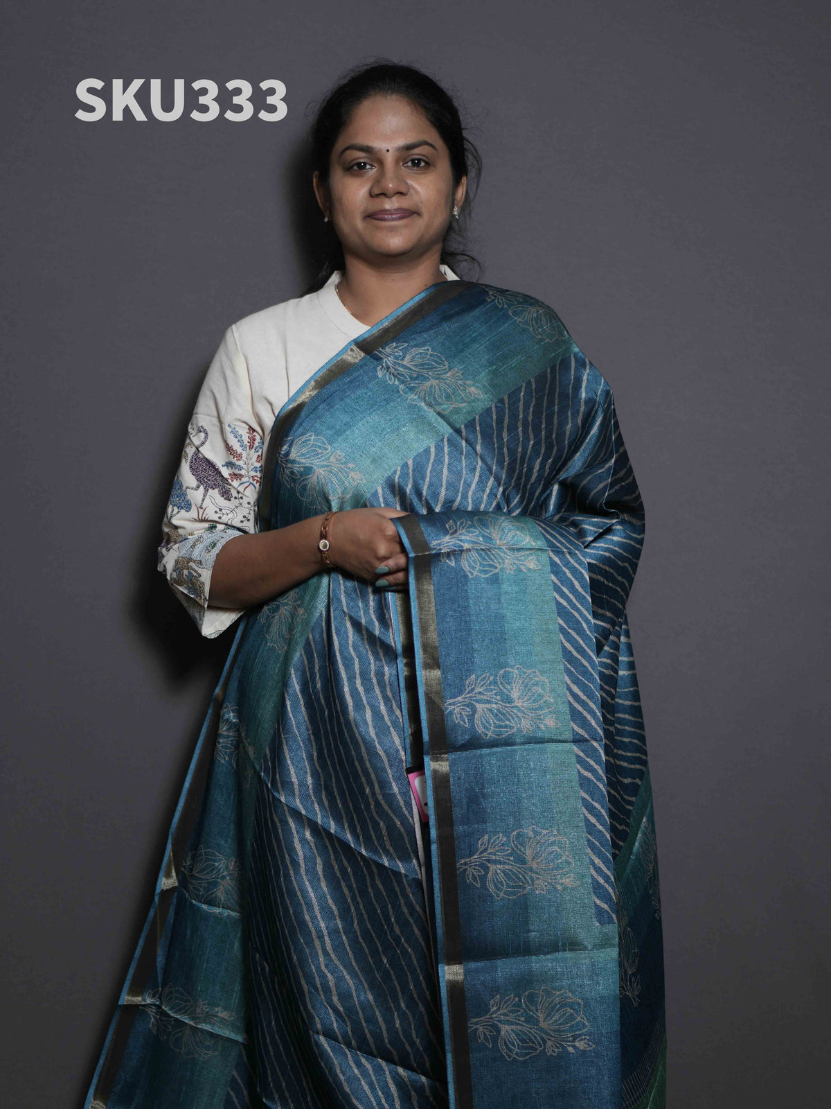 Printed Kadhi Cotton Sarees Heritage Prints / SKU333 – 9