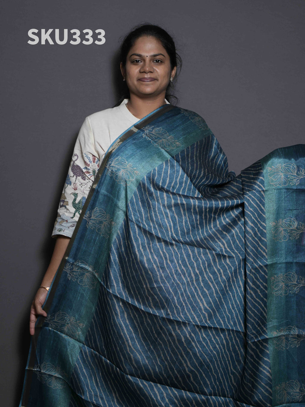 Printed Kadhi Cotton Sarees Heritage Prints / SKU333 – 9