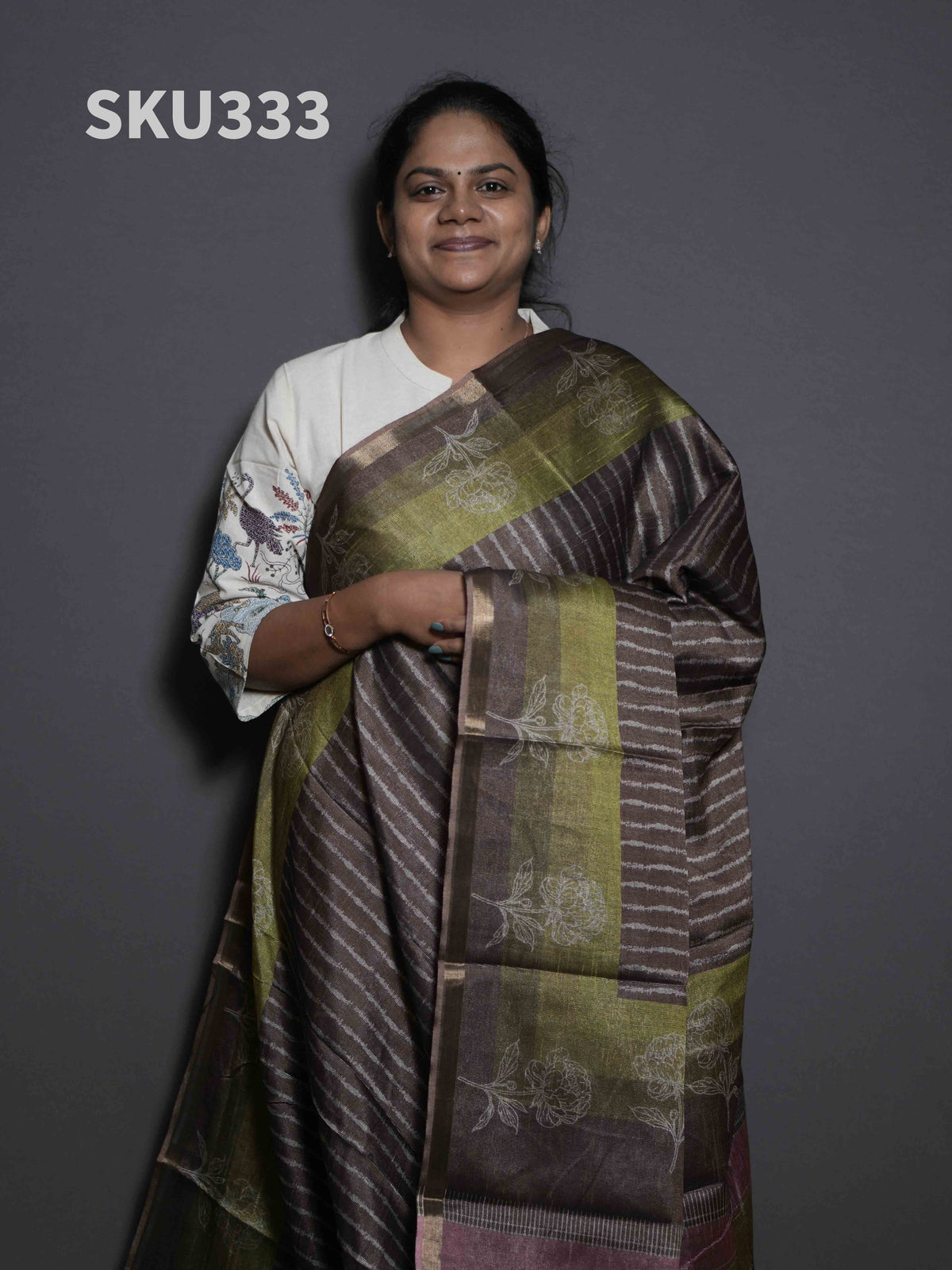 Printed Kadhi Cotton Sarees Signature Style / SKU333 – 12