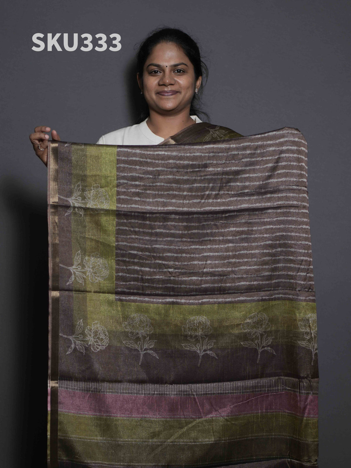 Printed Kadhi Cotton Sarees Signature Style / SKU333 – 12
