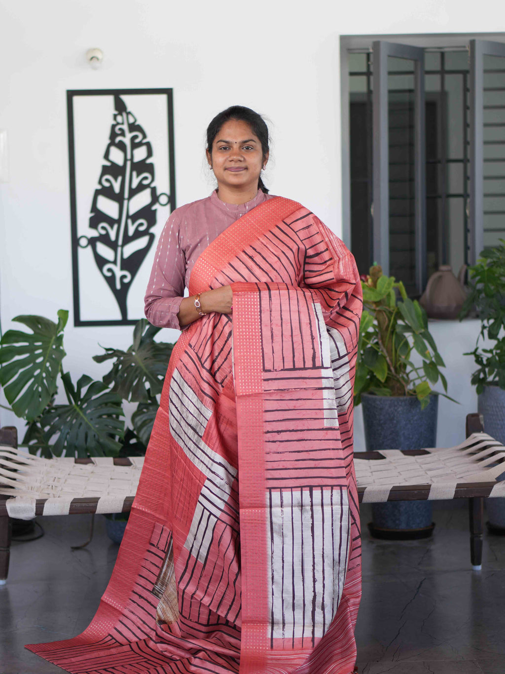 Printed Tussar Sarees Graceful Motifs / SKU266 – 3