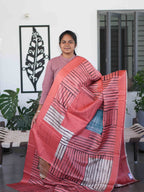 Printed Tussar Sarees Graceful Motifs / SKU266 – 3