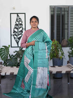 Printed Tussar Sarees Elegant Artwork / SKU266 – 4