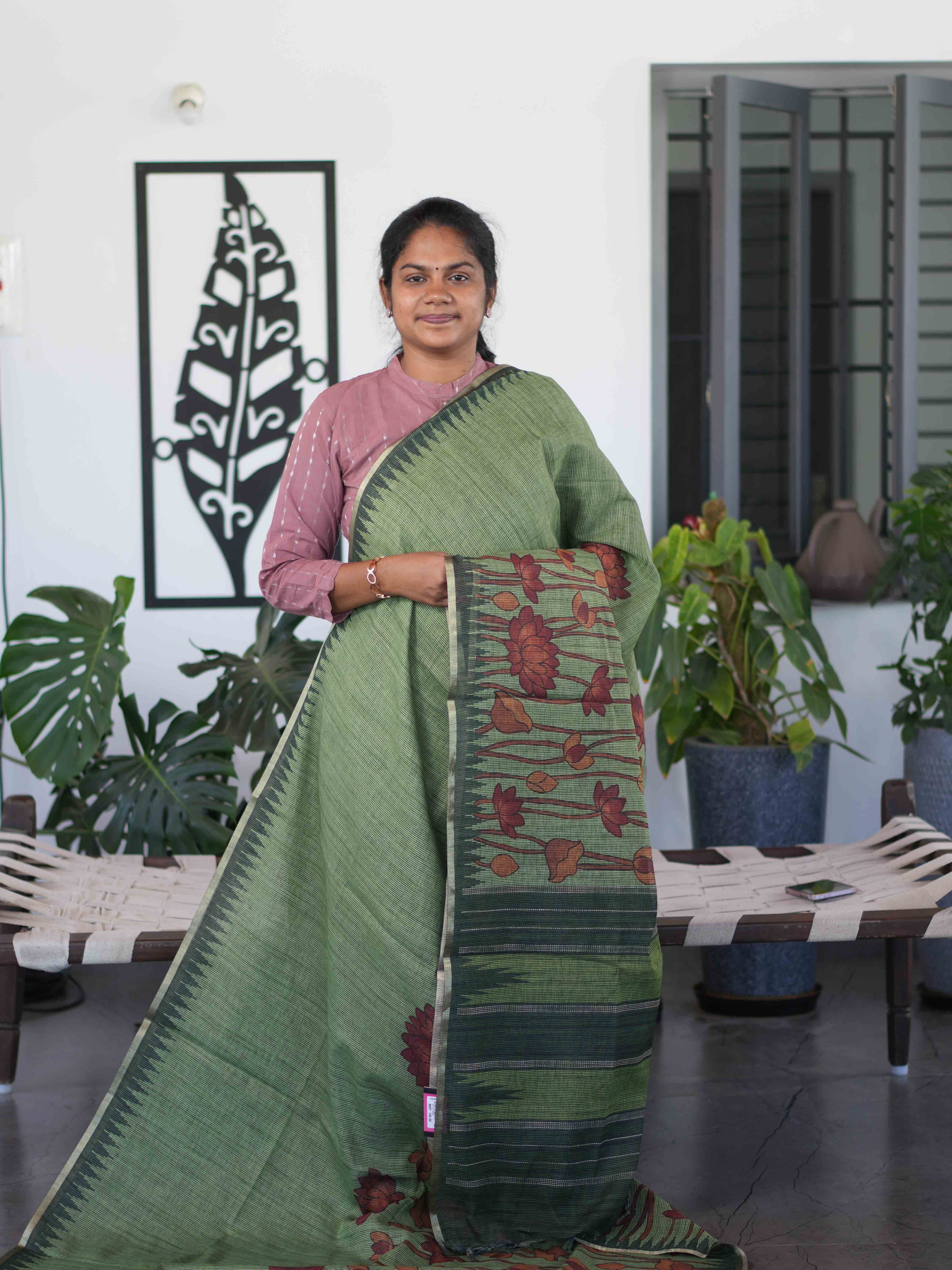 Linen Cotton Sarees Breezy Grace / SKU268 – 1