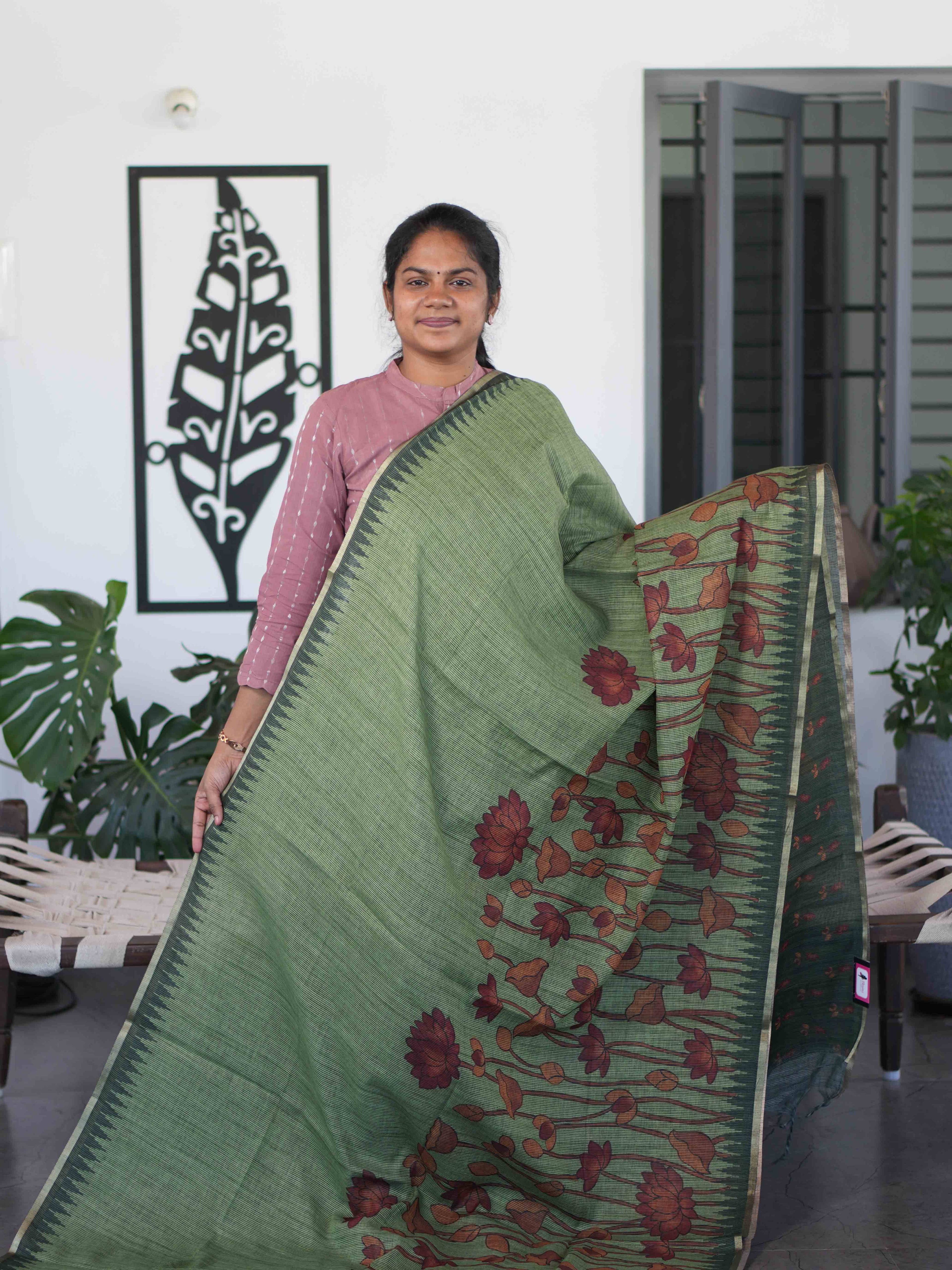 Linen Cotton Sarees Breezy Grace / SKU268 – 1
