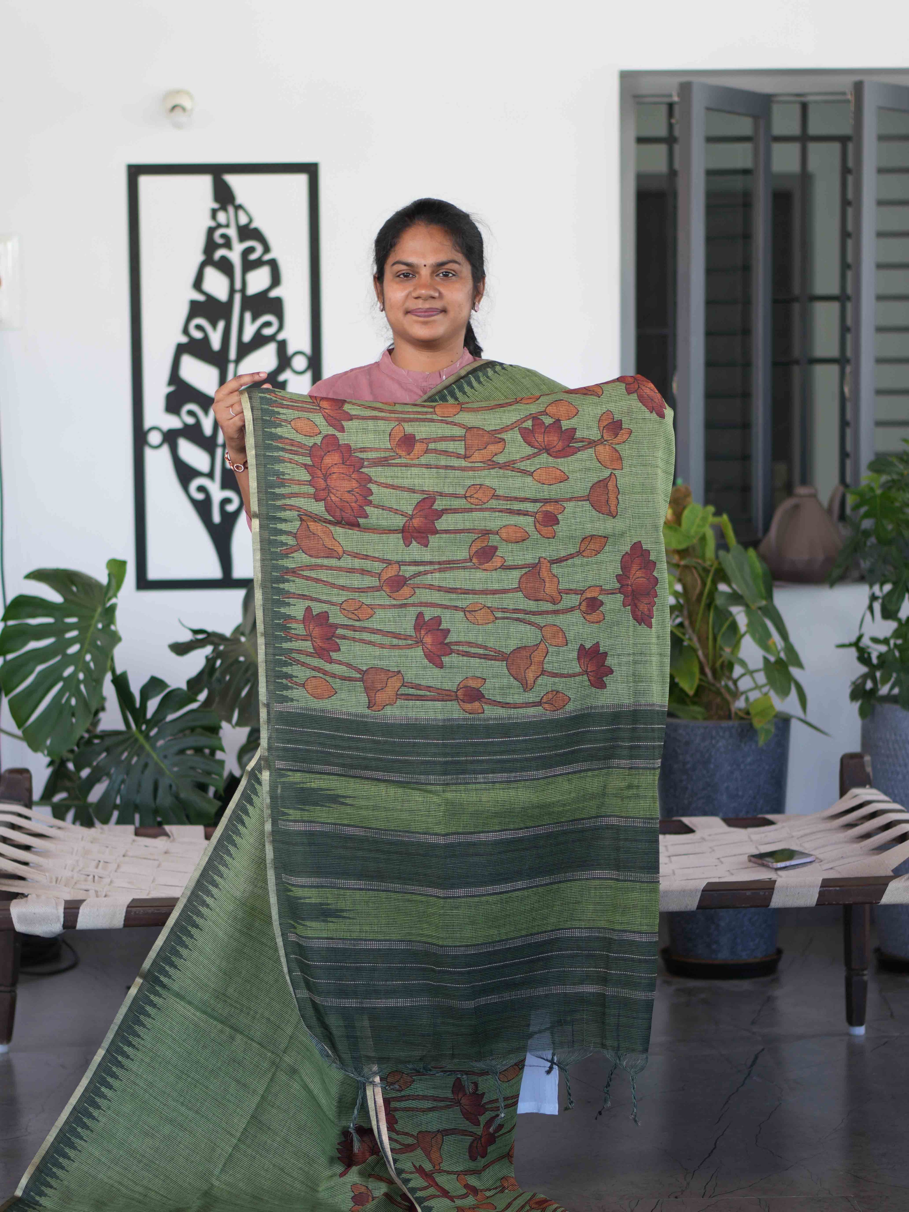 Linen Cotton Sarees Breezy Grace / SKU268 – 1