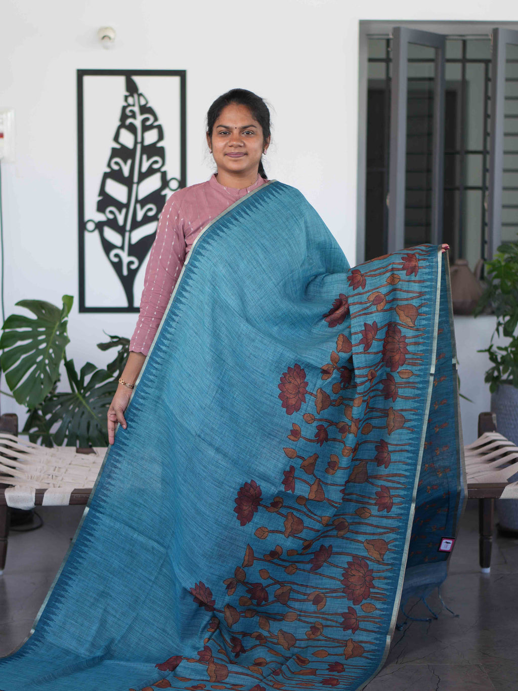 Linen Cotton Sarees Natural Elegance / SKU268 – 3