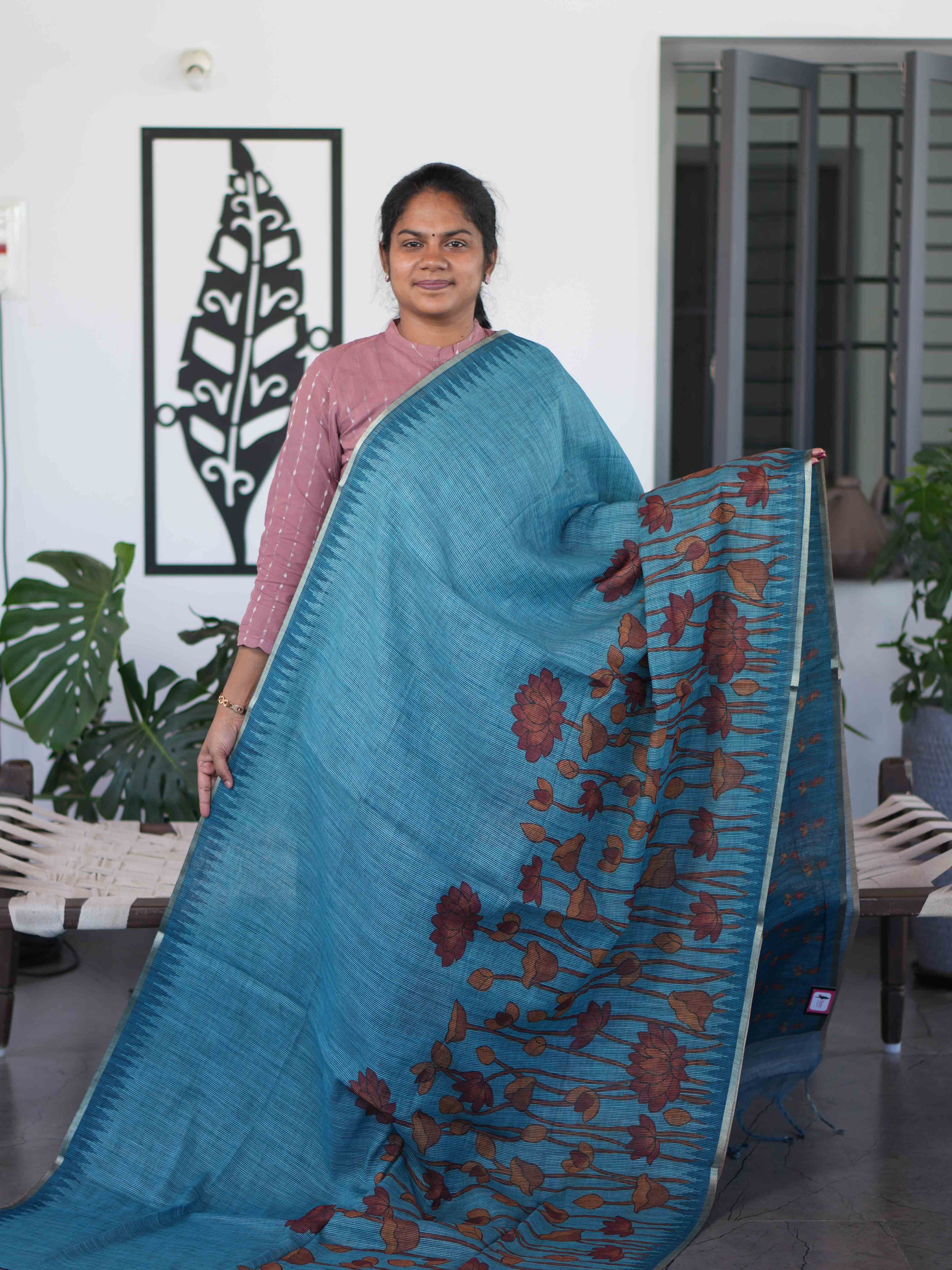 Linen Cotton Sarees Natural Elegance / SKU268 – 3