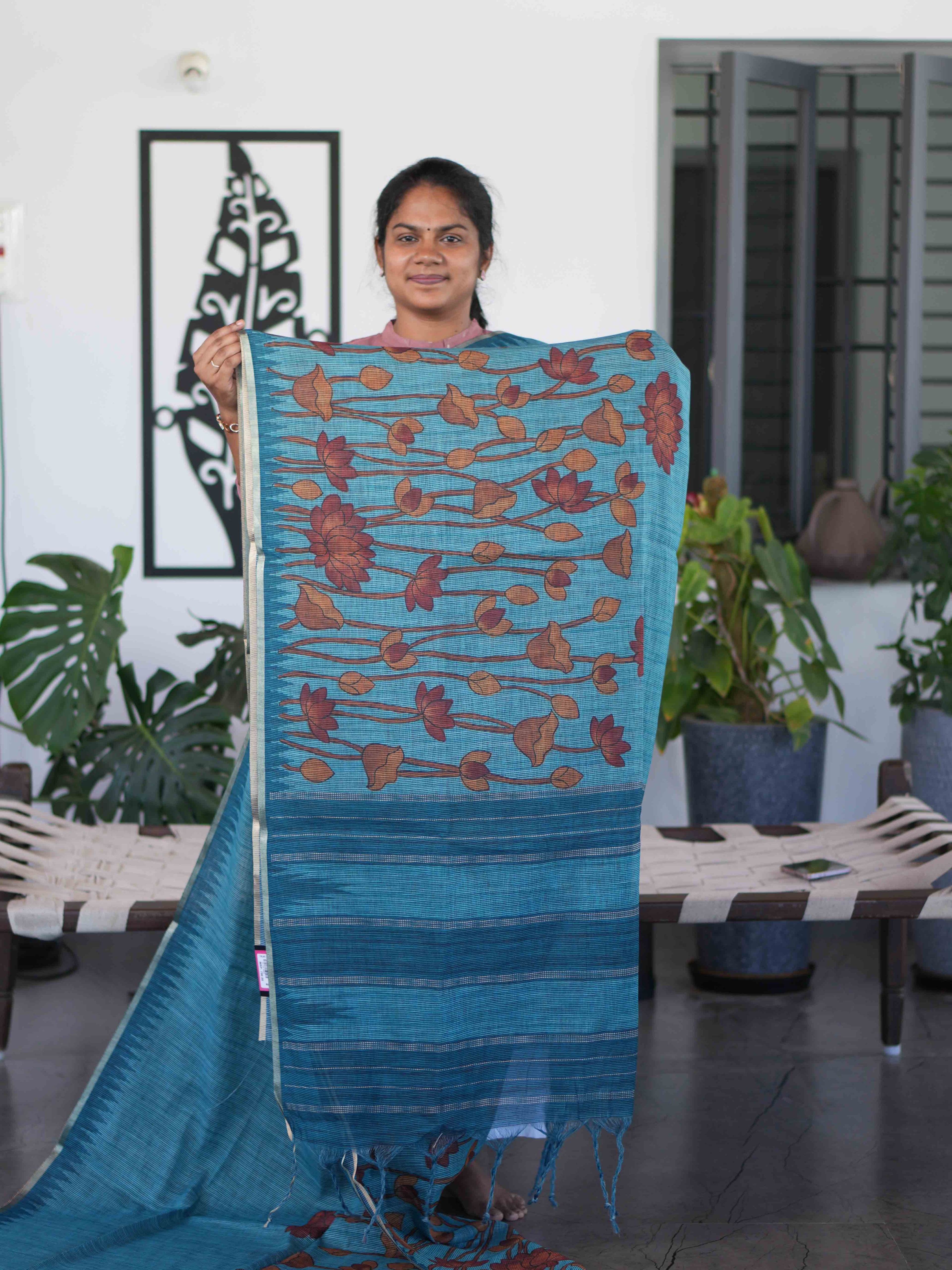 Linen Cotton Sarees Natural Elegance / SKU268 – 3