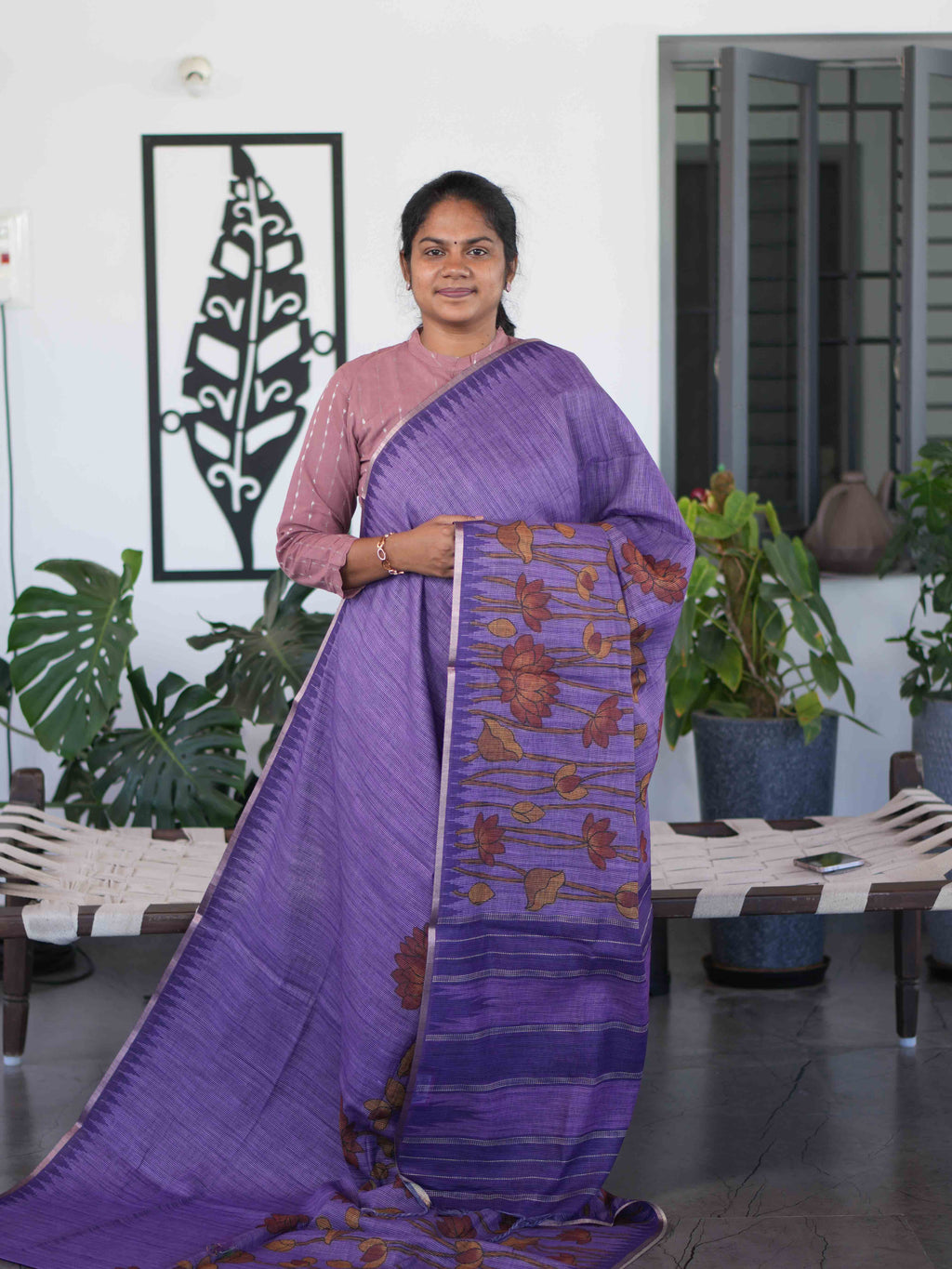 Linen Cotton Sarees Refined Weave / SKU268 – 4