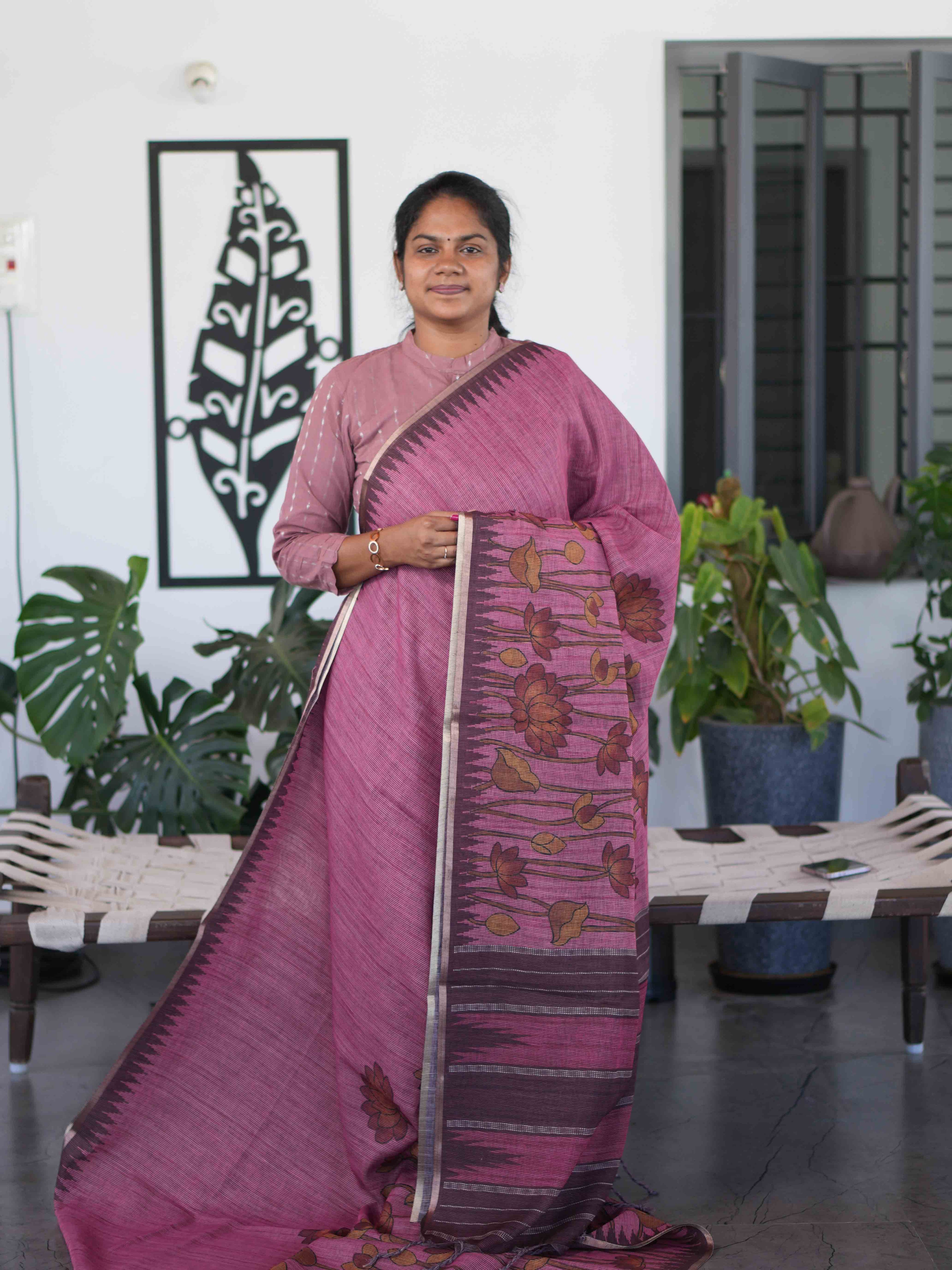 Linen Cotton Sarees Timeless Charm / SKU268 – 5