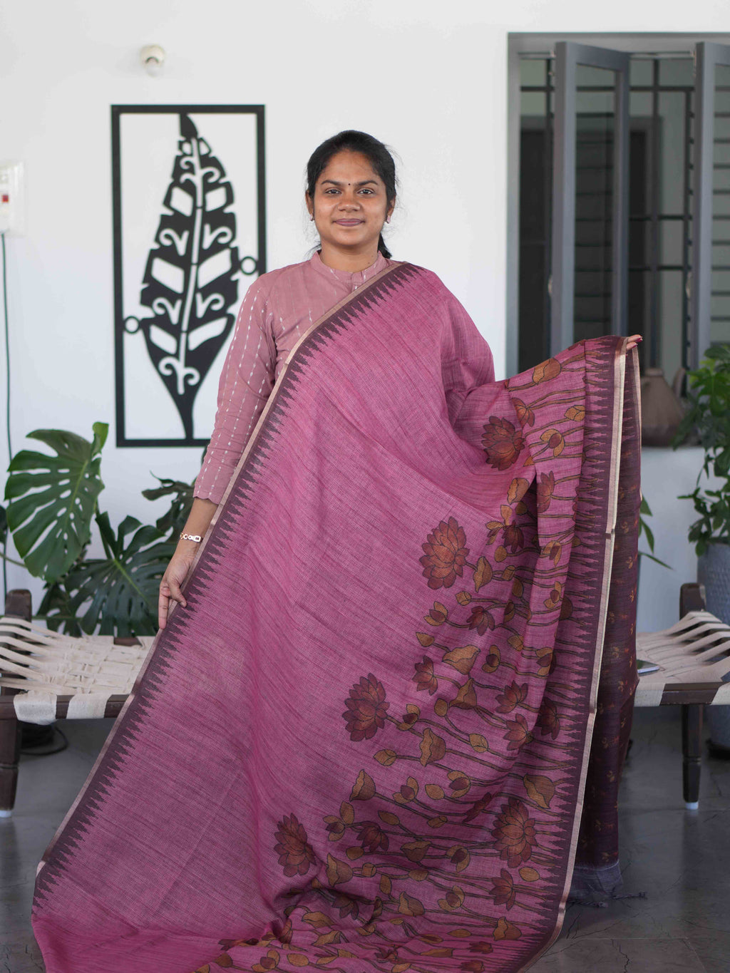 Linen Cotton Sarees Timeless Charm / SKU268 – 5
