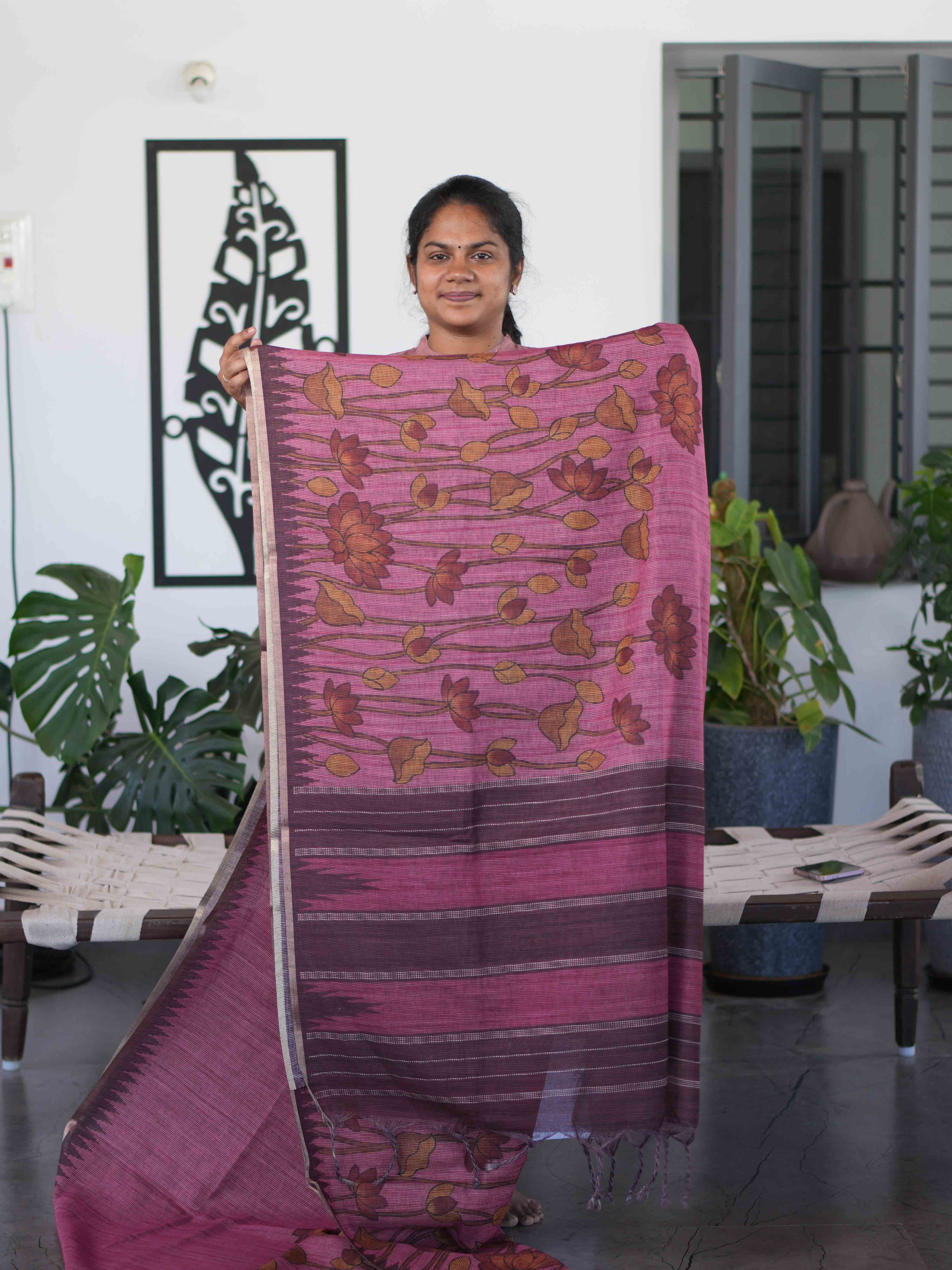 Linen Cotton Sarees Timeless Charm / SKU268 – 5