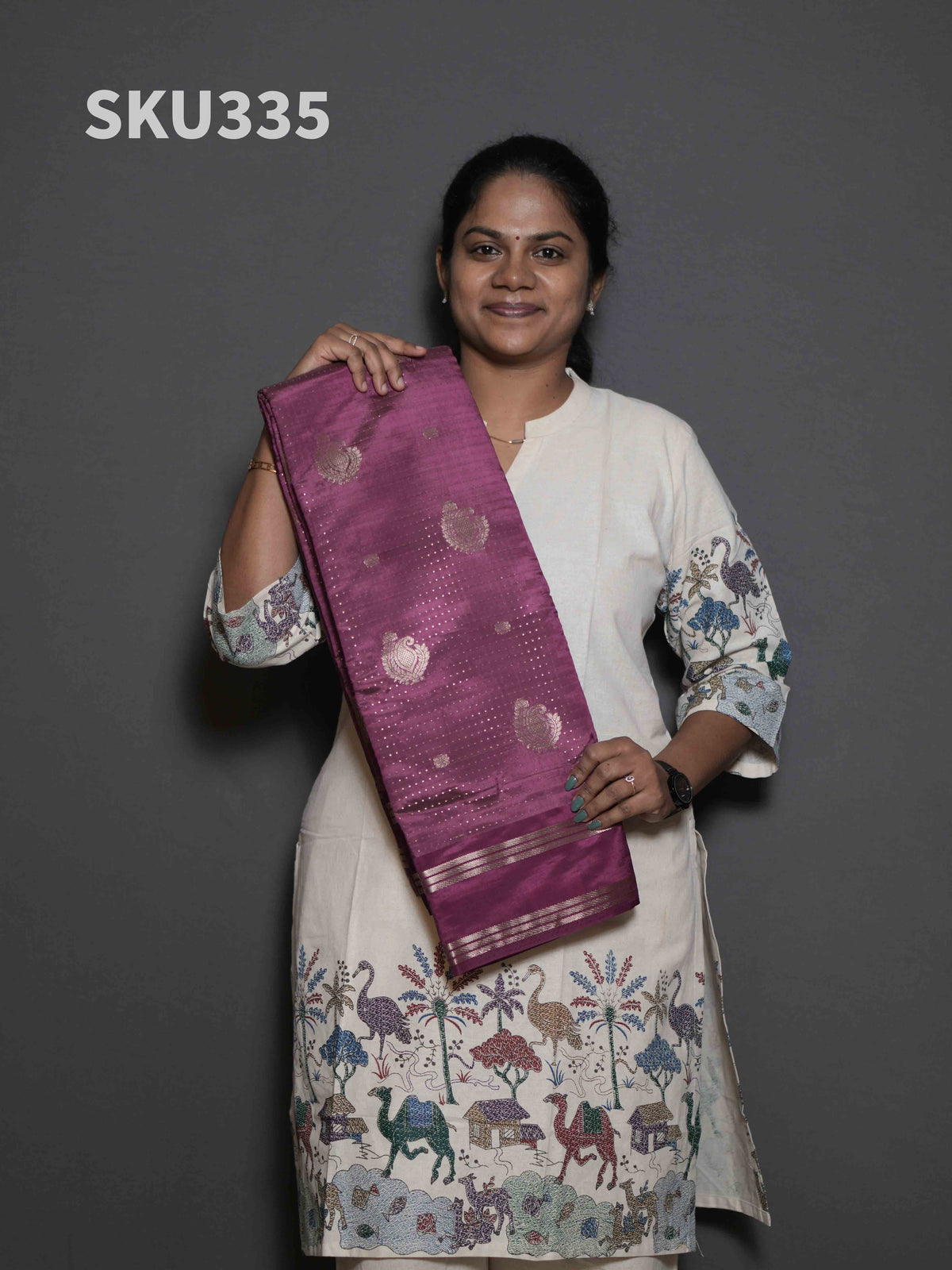 Vaira Oosi Silk Cotton Sarees Golden Heritage / SKU335 – 8