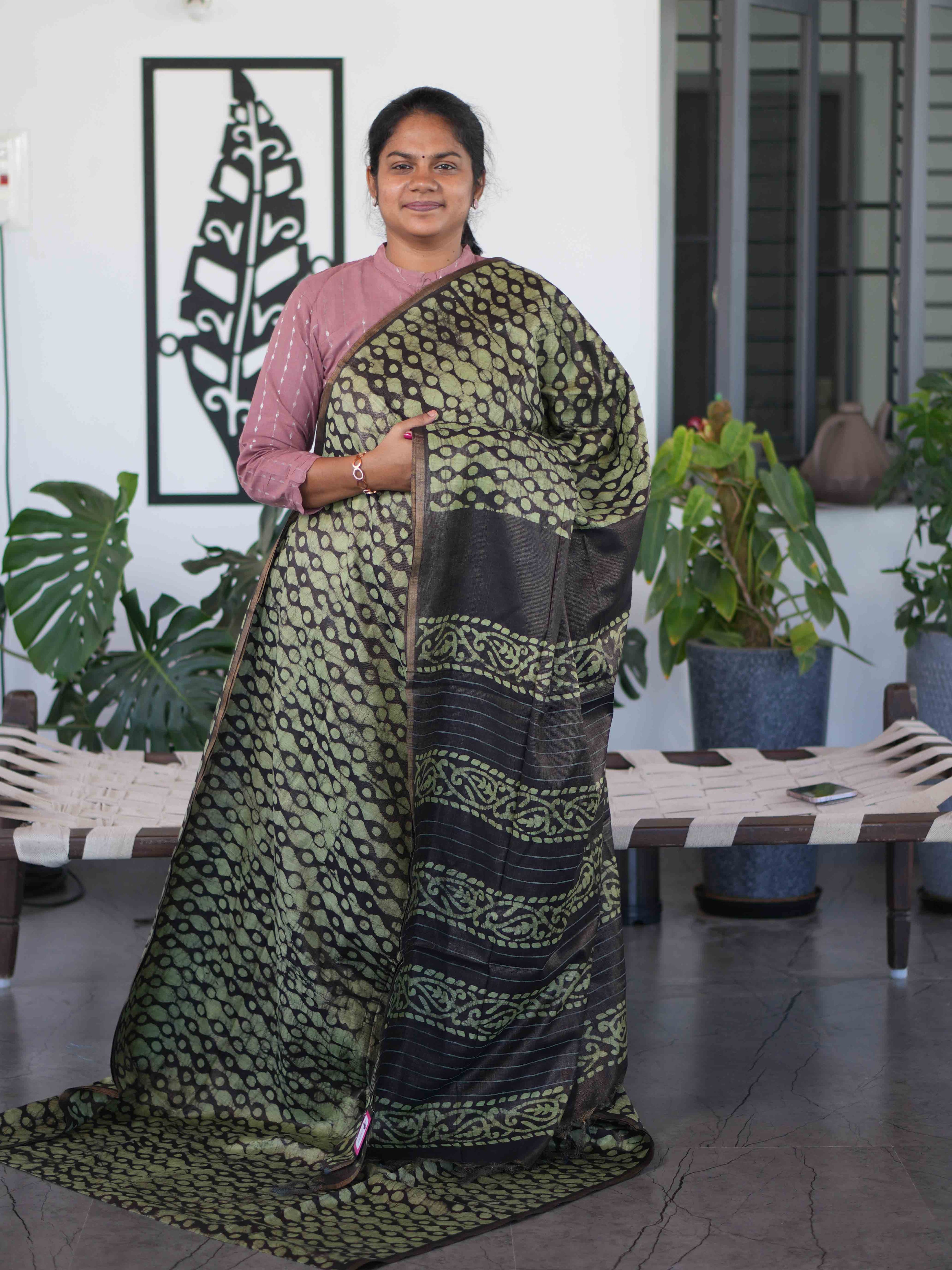 Tissue Staple Tussar Sarees Heritage Beauty / SKU264 – 5