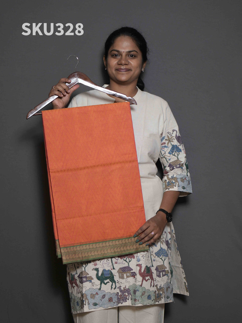 Handloom Cotton Sarees Timeless Texture / SKU328 – 4