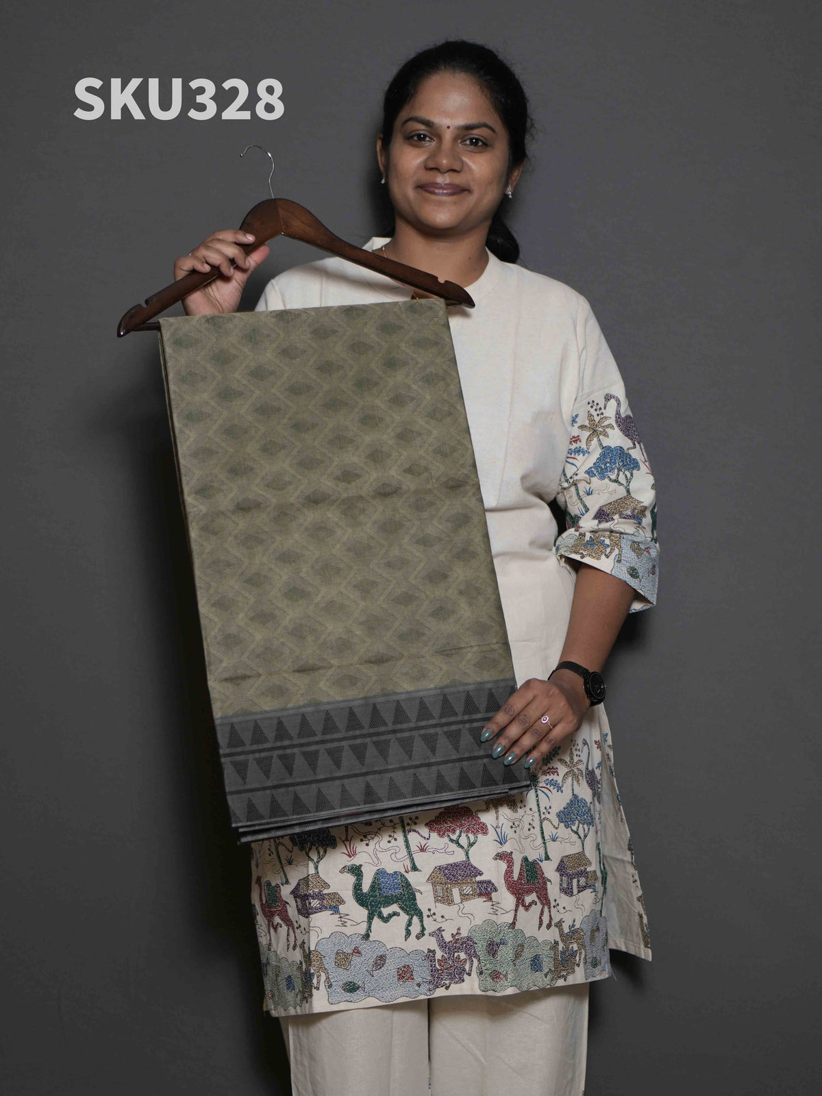 Handloom Cotton Sarees Earthy Elegance / SKU328 – 10
