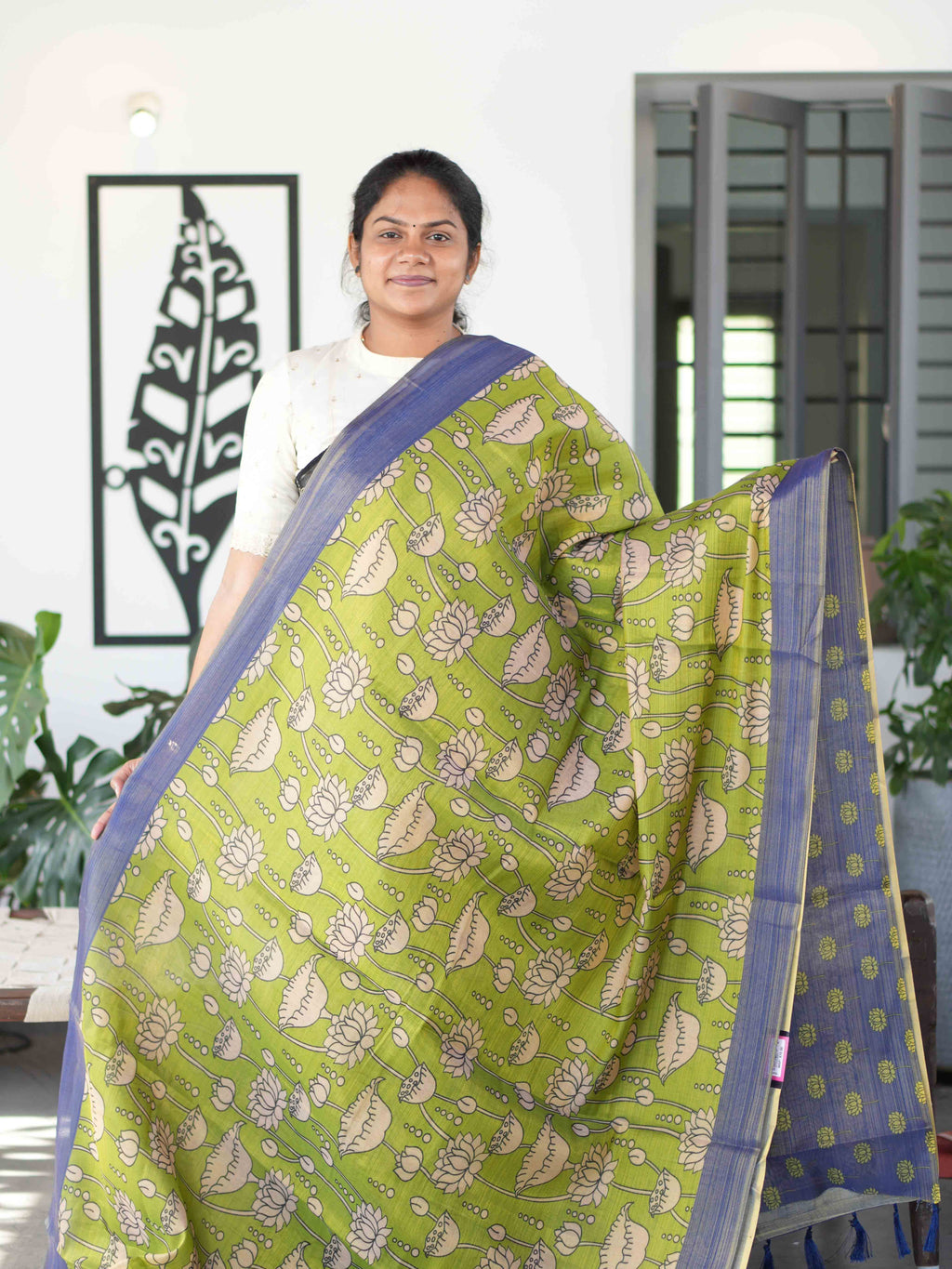 Linen Tissue Sarees Graceful Weave / SKU278 – 3