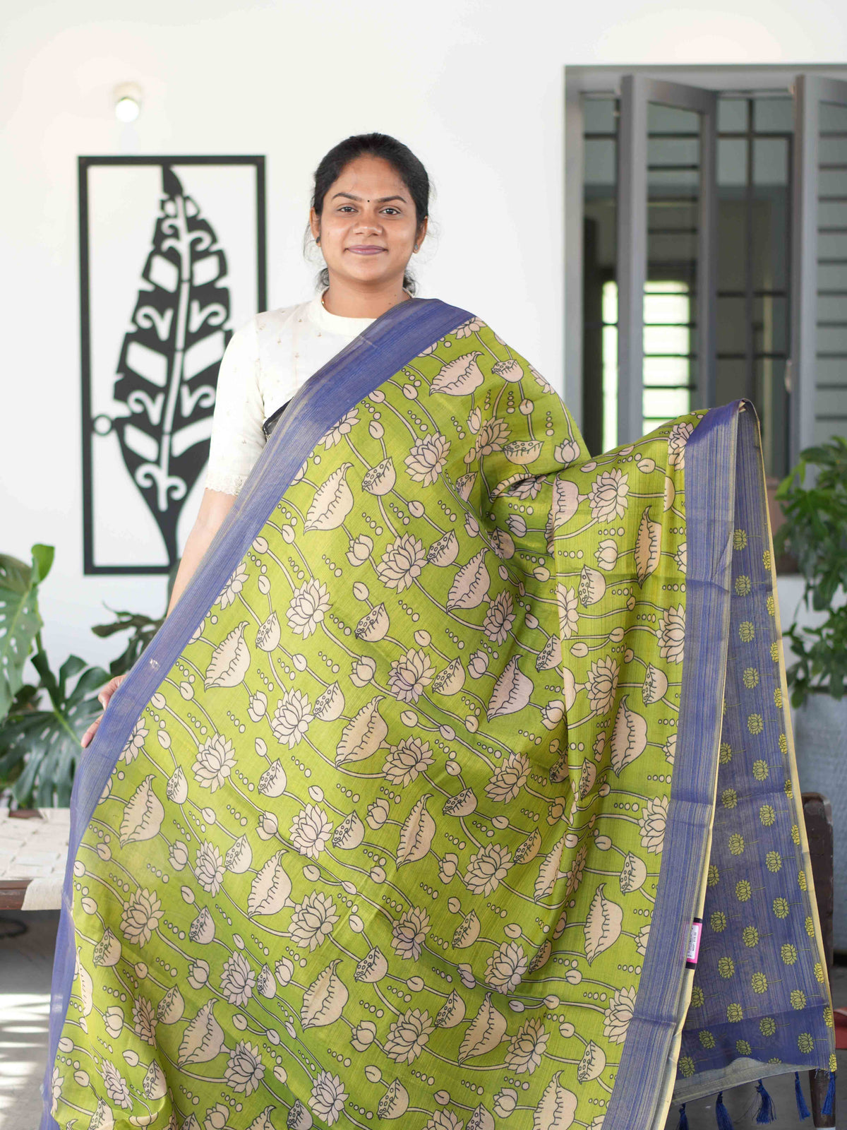 Linen Tissue Sarees Graceful Weave / SKU278 – 3