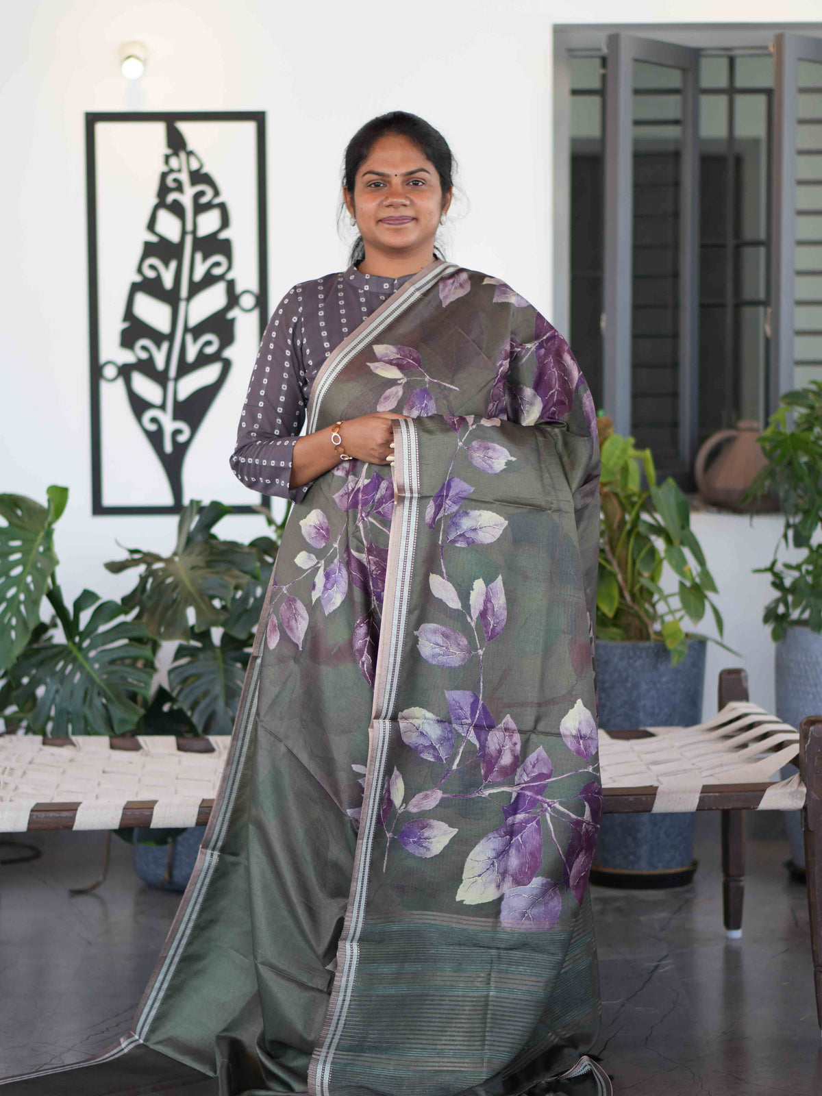 Digital Tussar Sarees Artistic Grace / SKU280 – 1